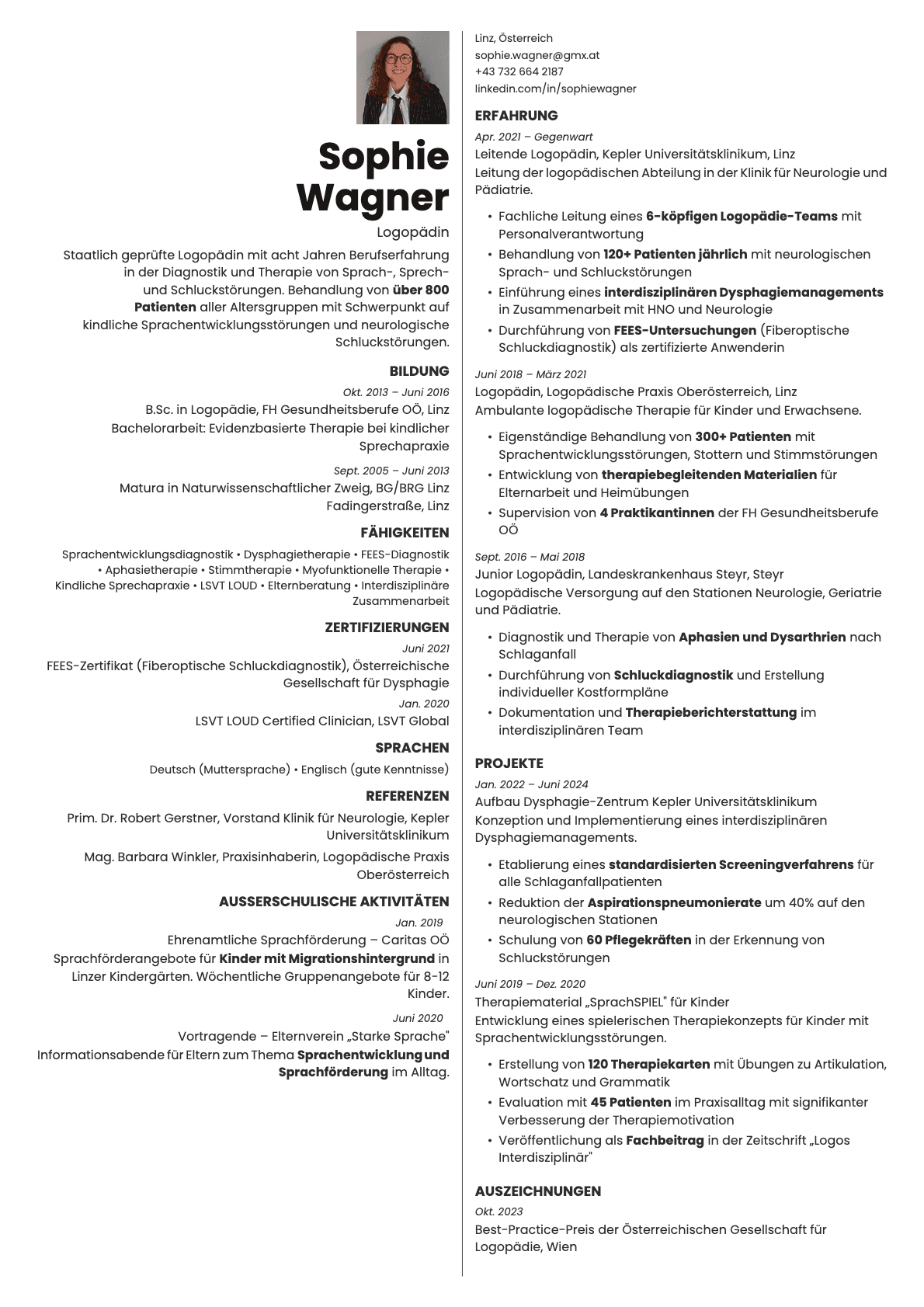 Amber Photo resume template preview