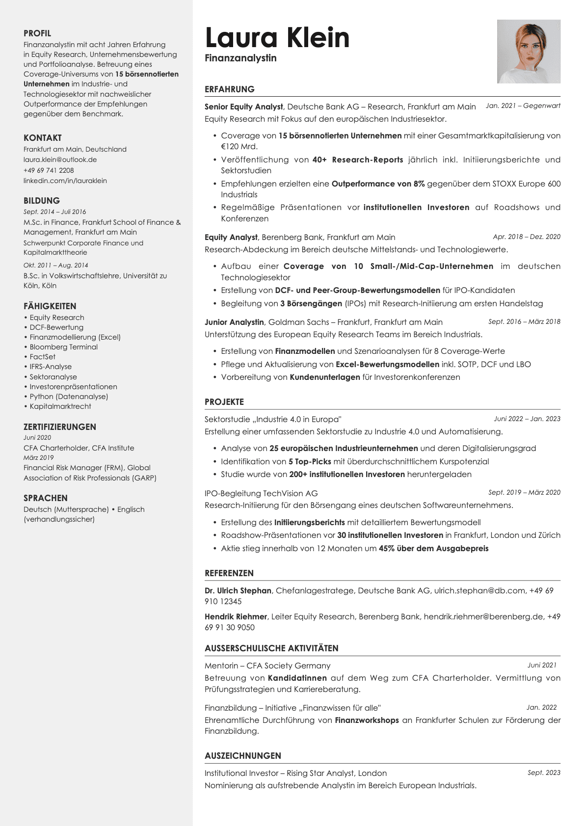 Aurum Photo resume template preview