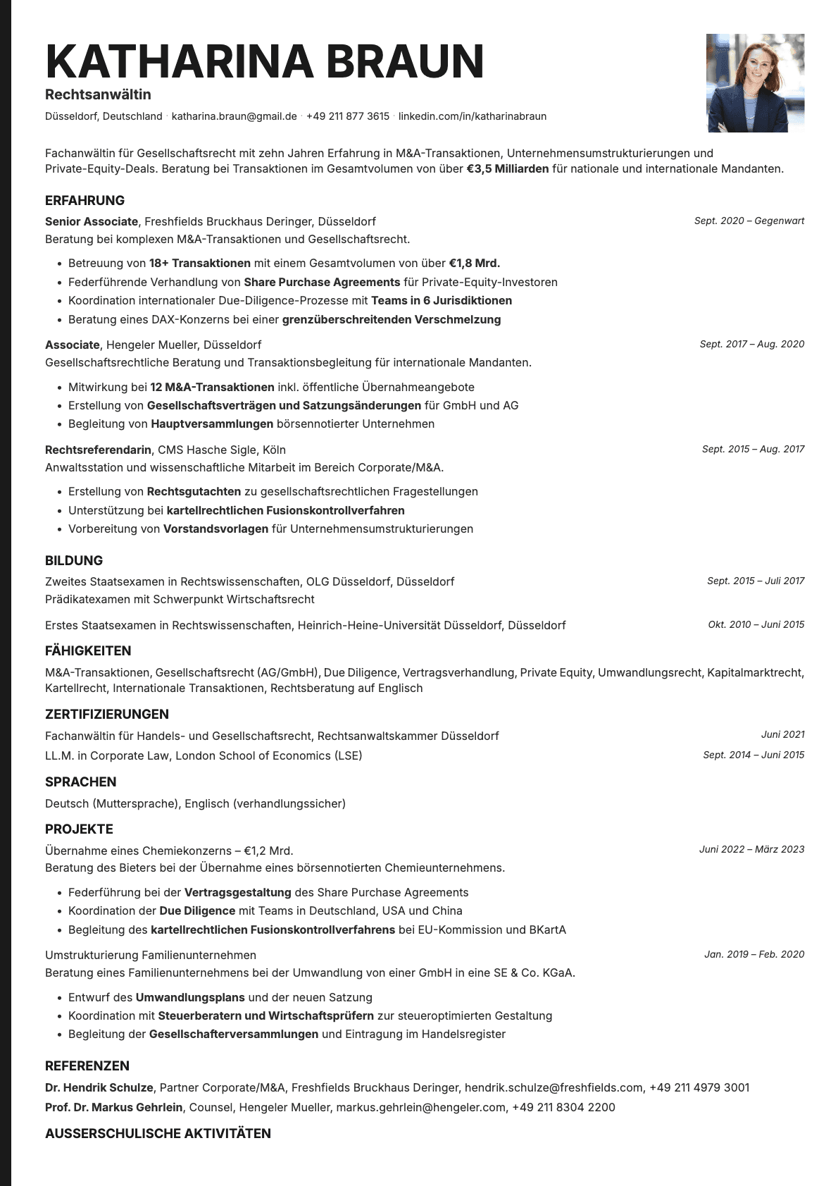 Bold Edge Photo resume template preview