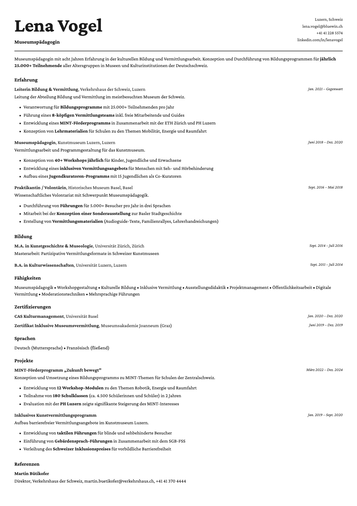 Cobalt resume template preview