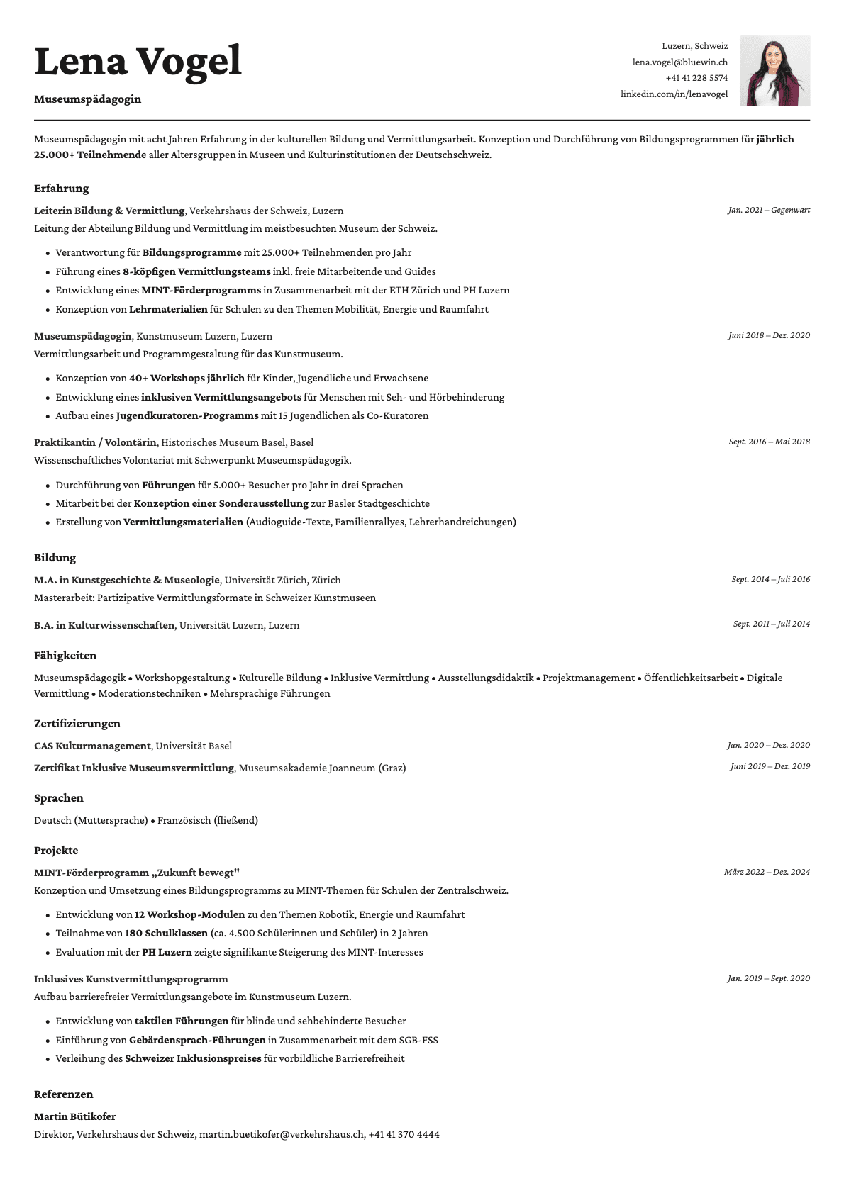 Cobalt Photo resume template preview