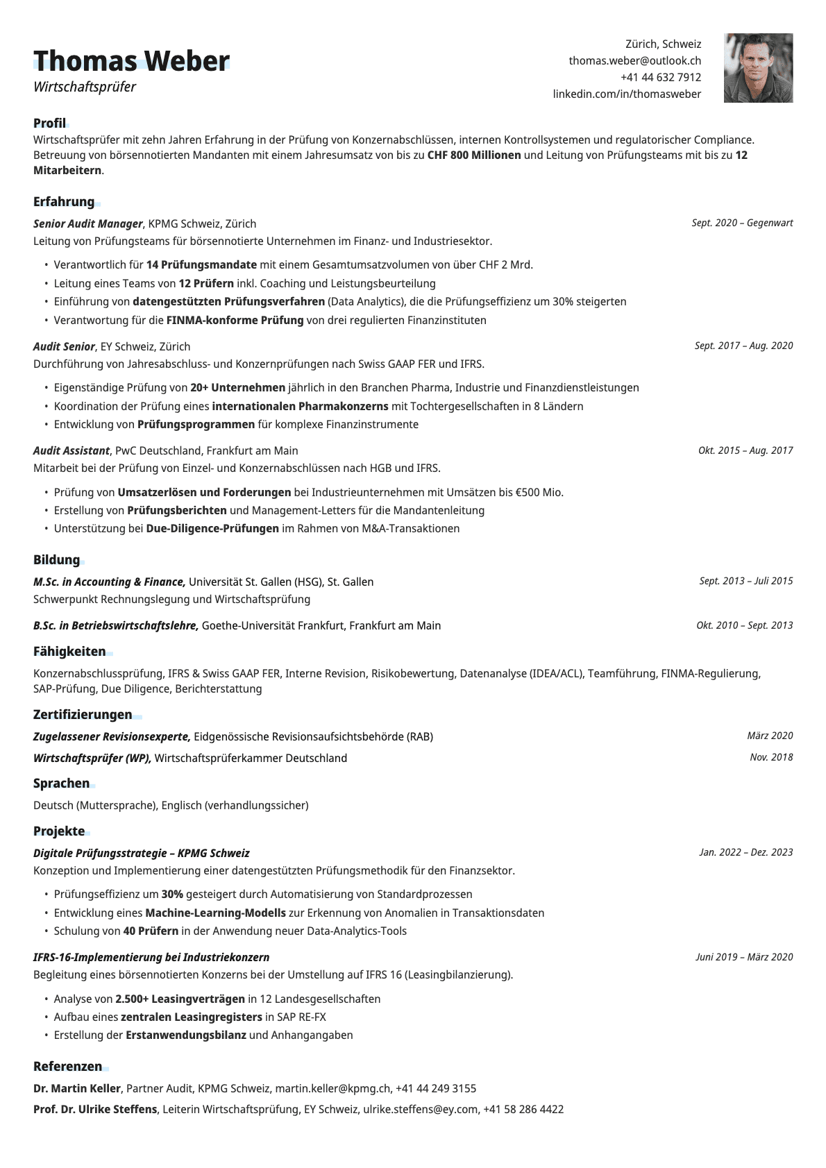 Copper Photo resume template preview