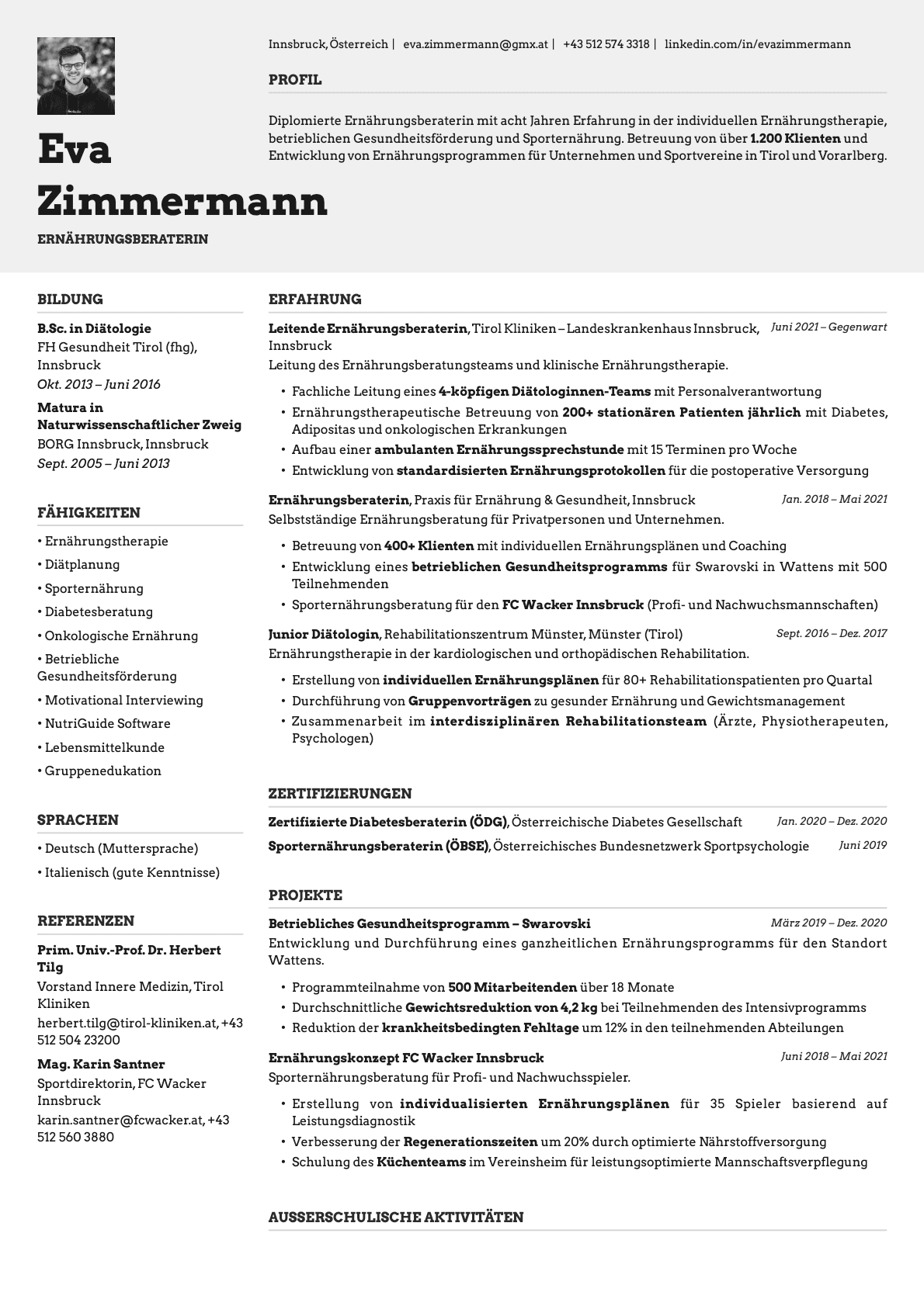 Limestone Photo resume template preview