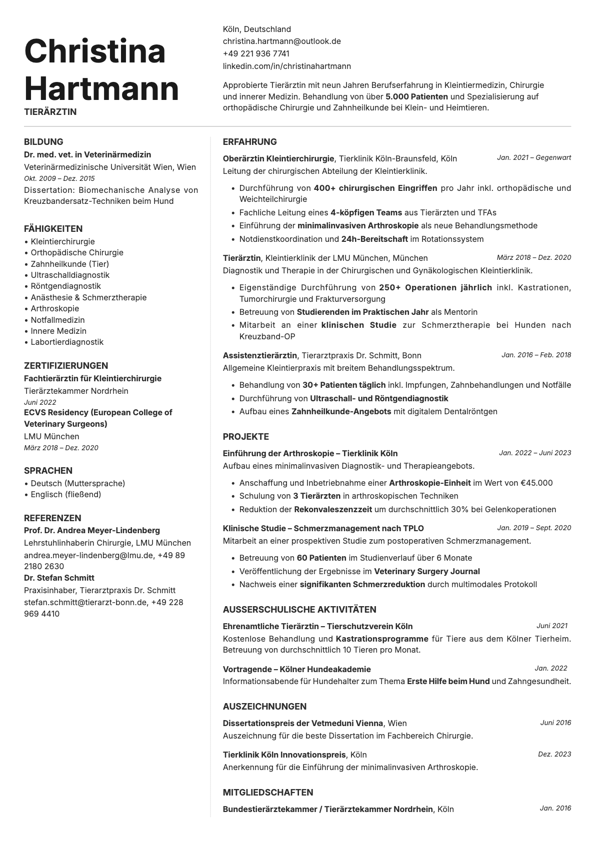 Obsidian resume template preview