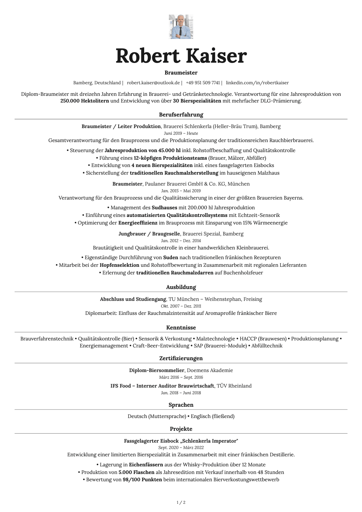 Topaz Photo resume template preview