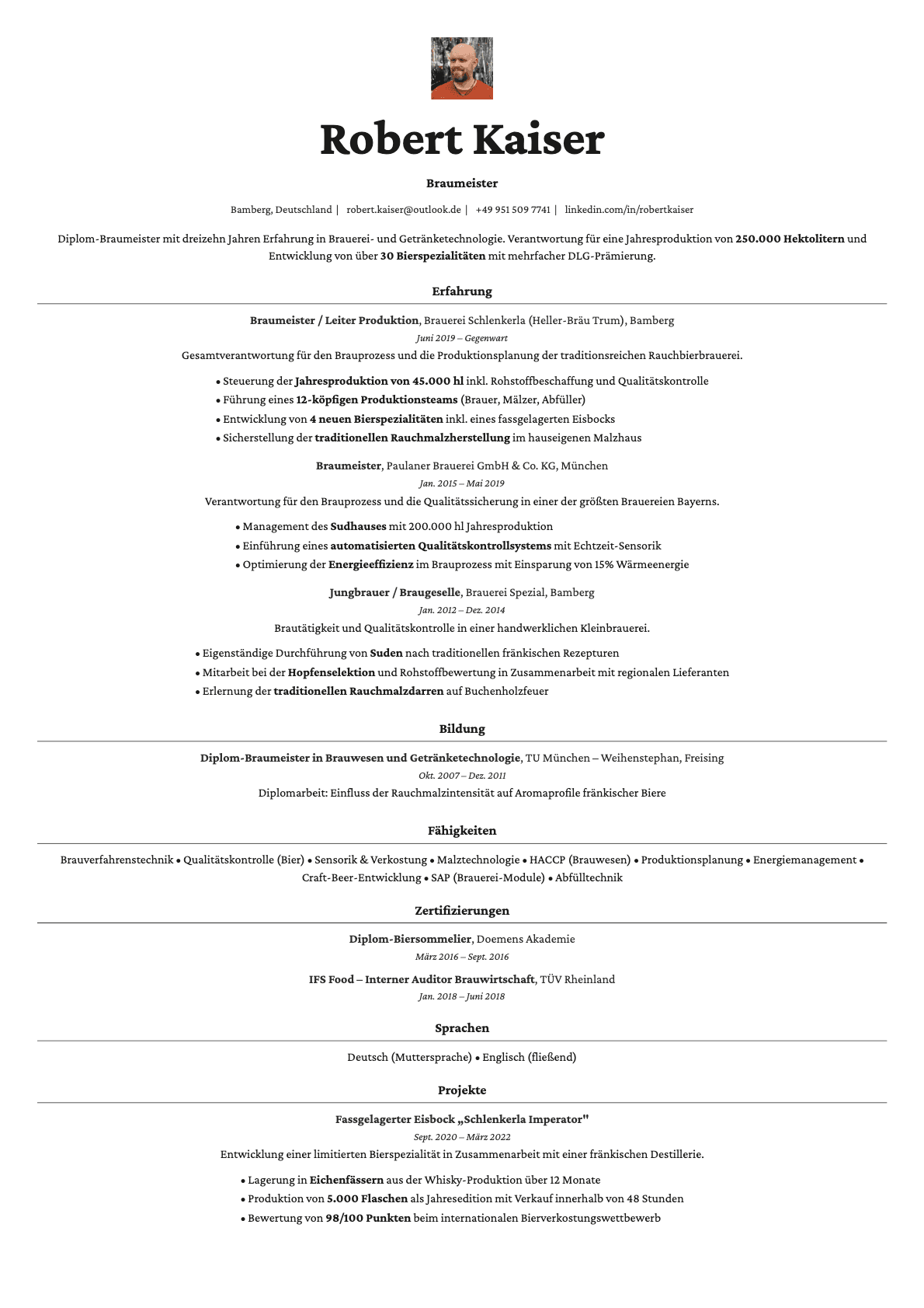 Topaz Photo resume template preview