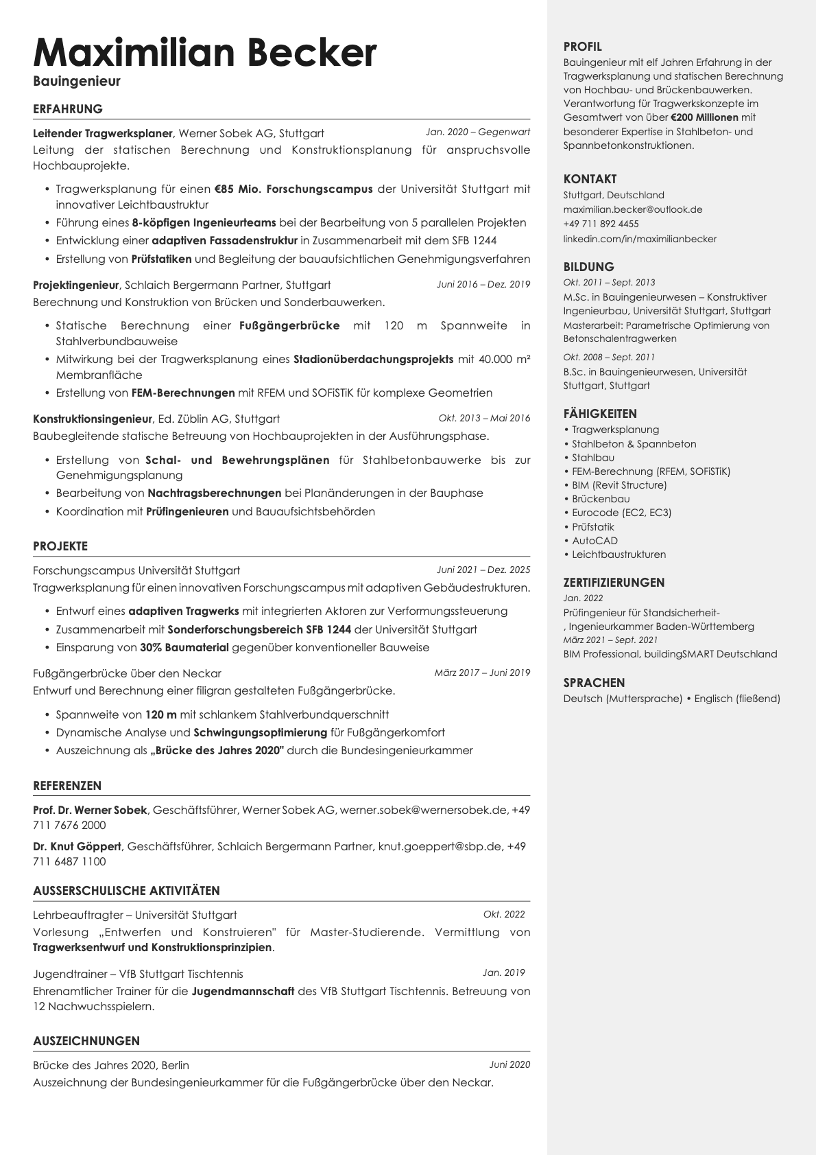 Vanta resume template preview