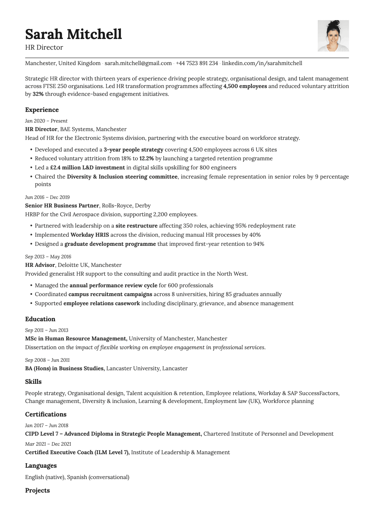 Nickel Photo resume template preview