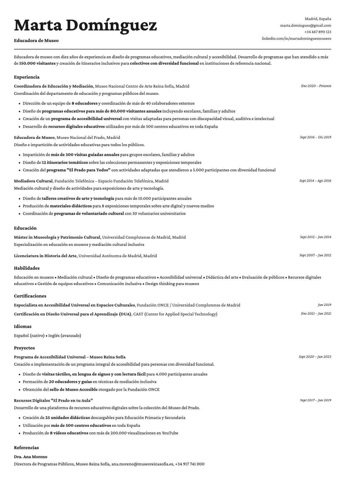 Cobalt resume template preview