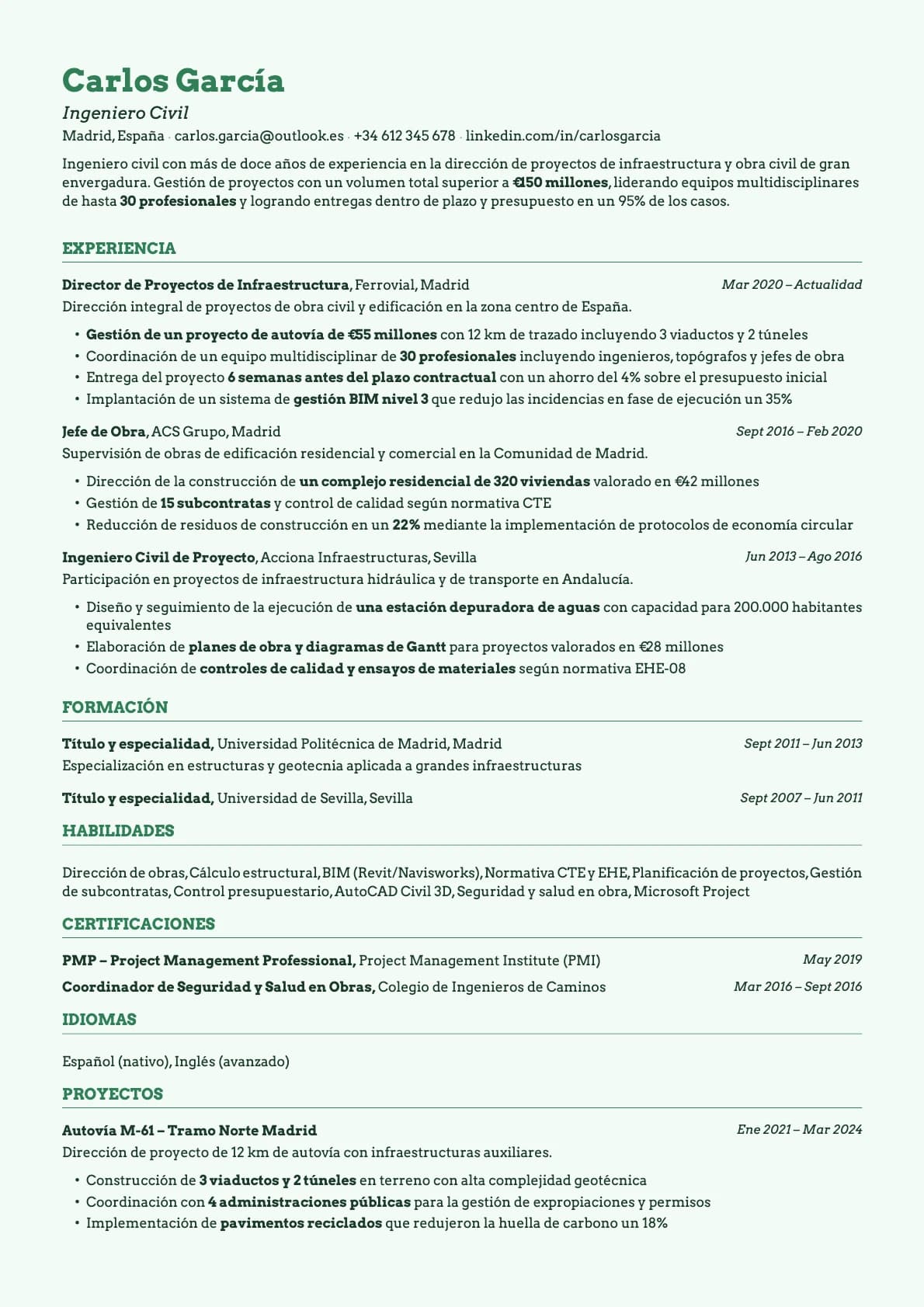 Emerald template preview