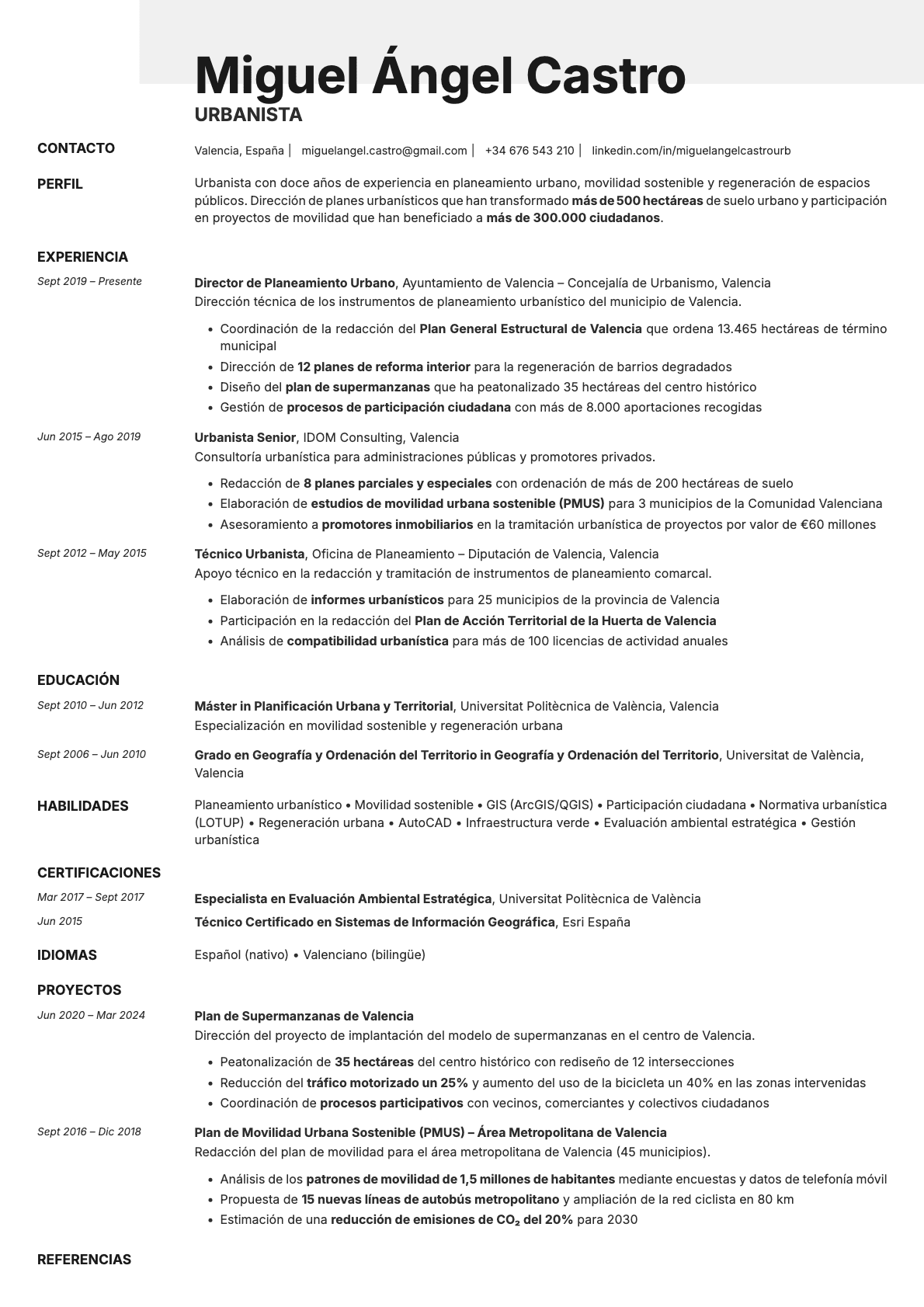 Ivory resume template preview