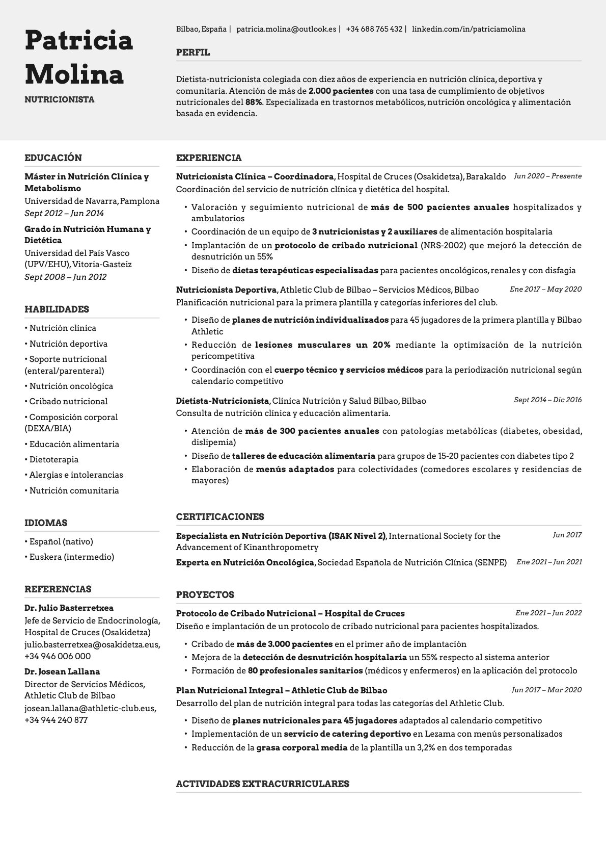 Limestone resume template preview