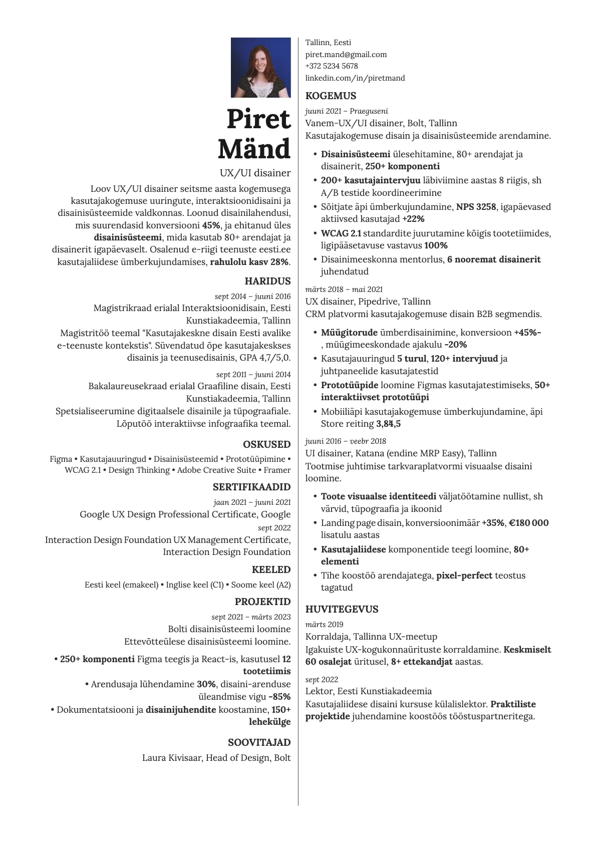 Amber Photo resume template preview