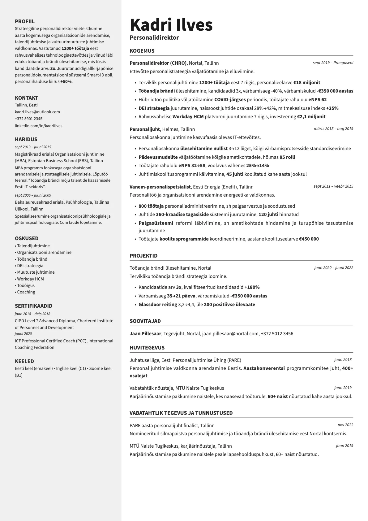 Aurum resume template preview