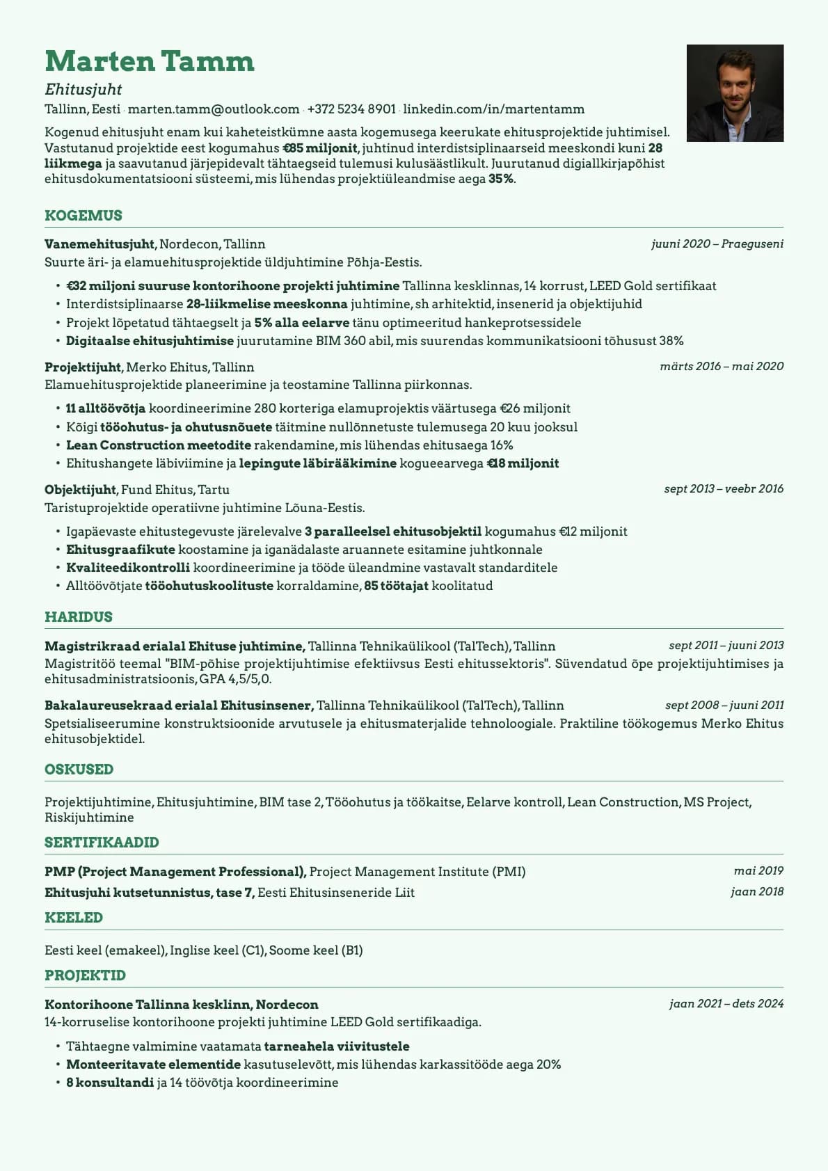 Emerald template preview