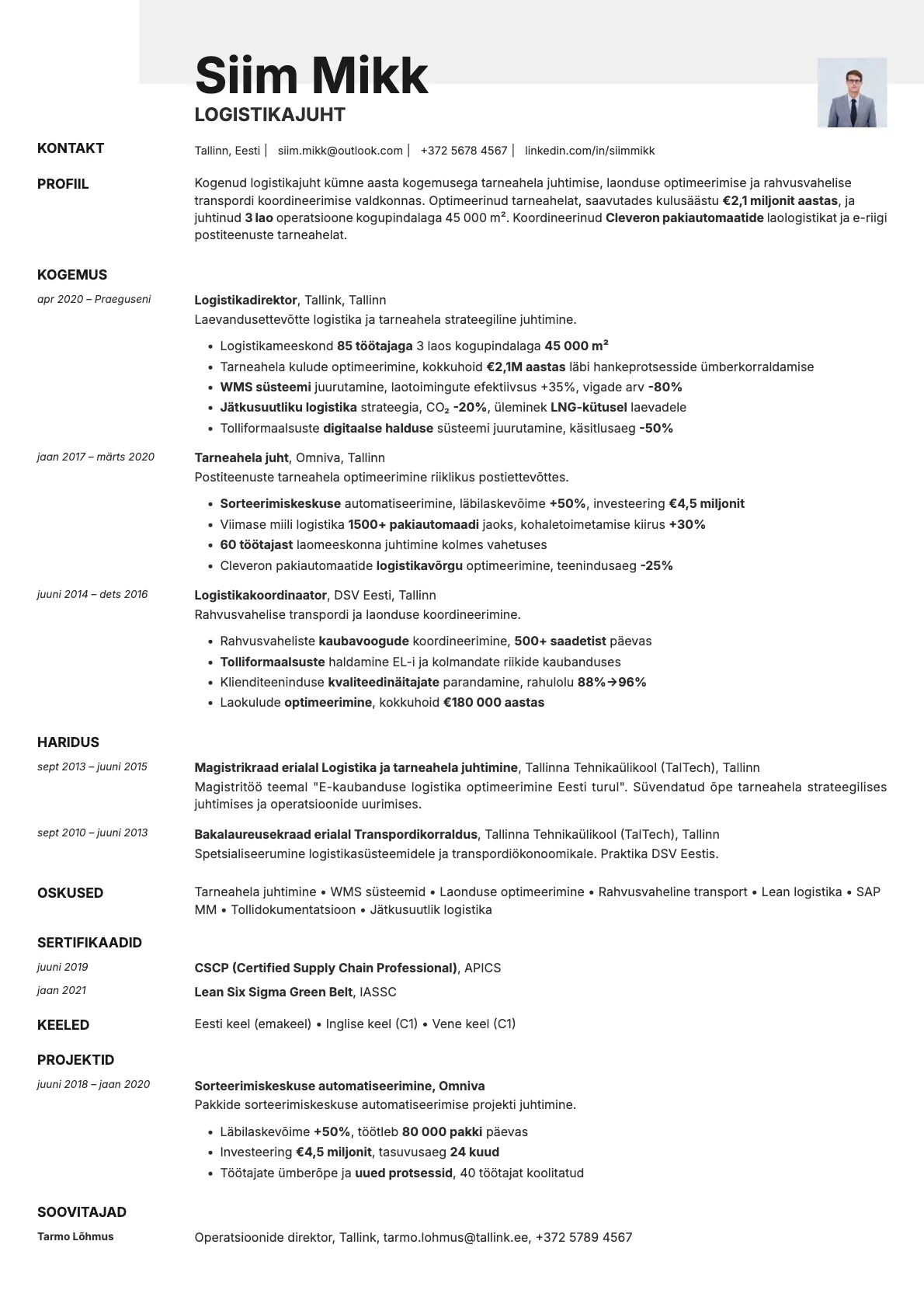 Ivory Photo resume template preview