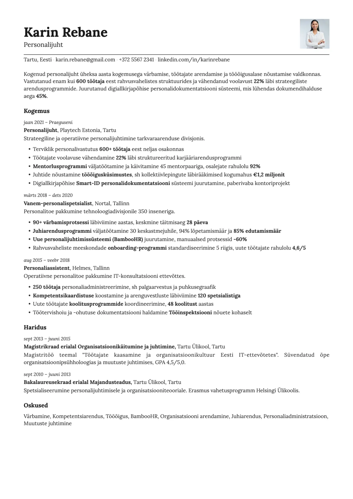 Nickel Photo resume template preview