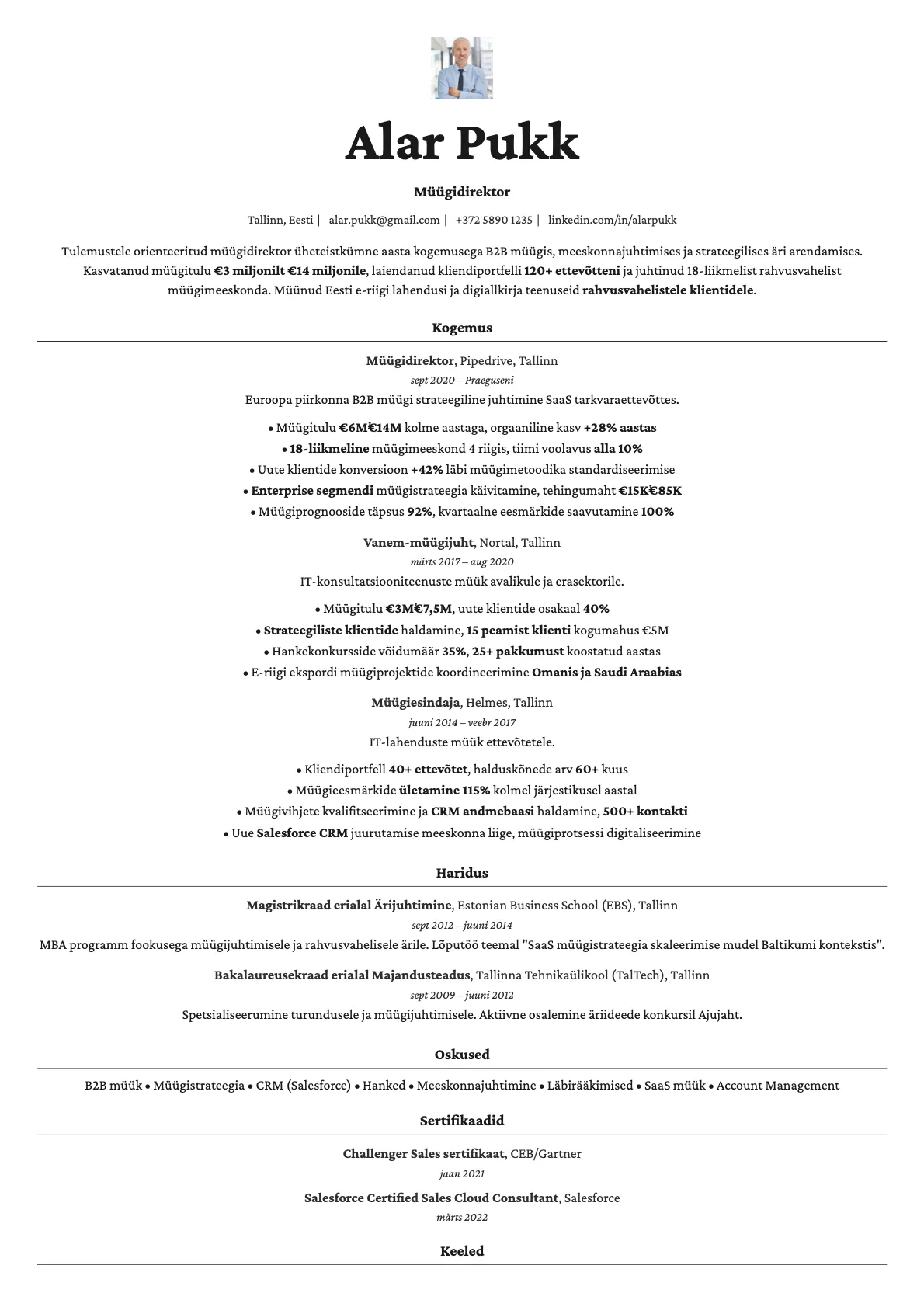 Topaz Photo resume template preview