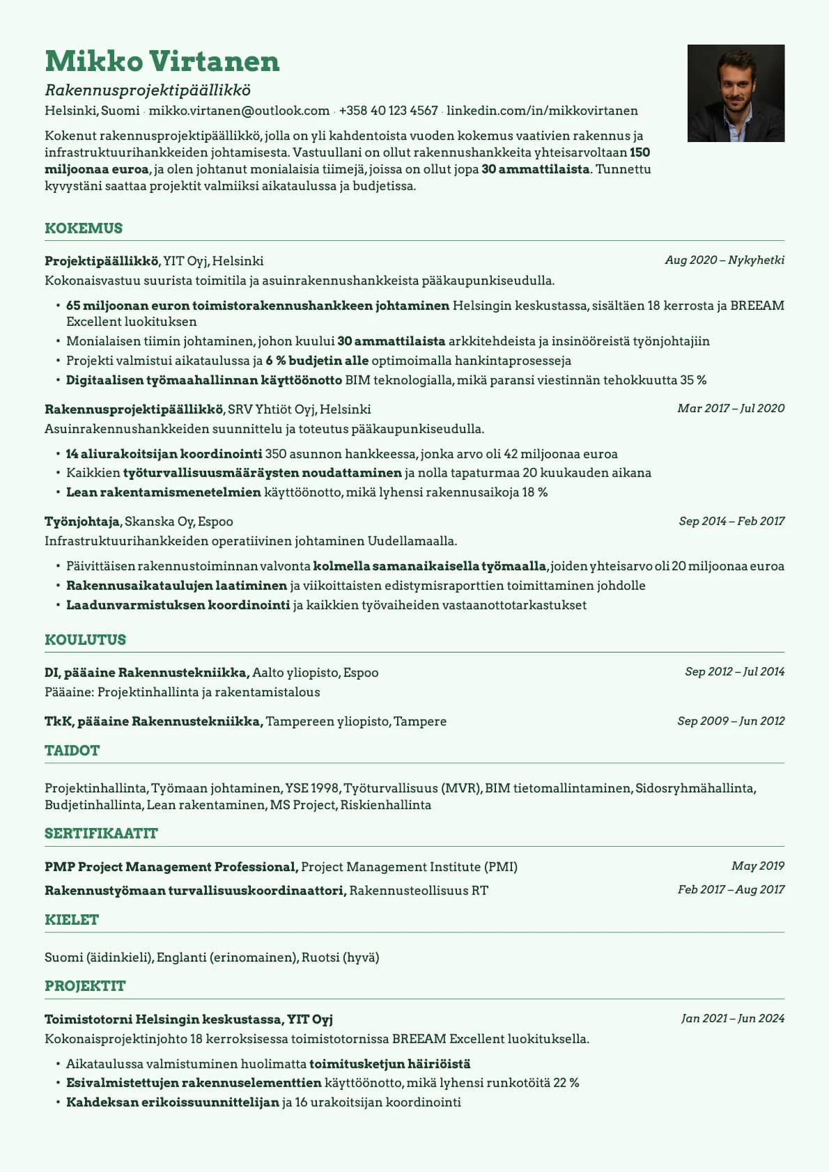 Emerald template preview