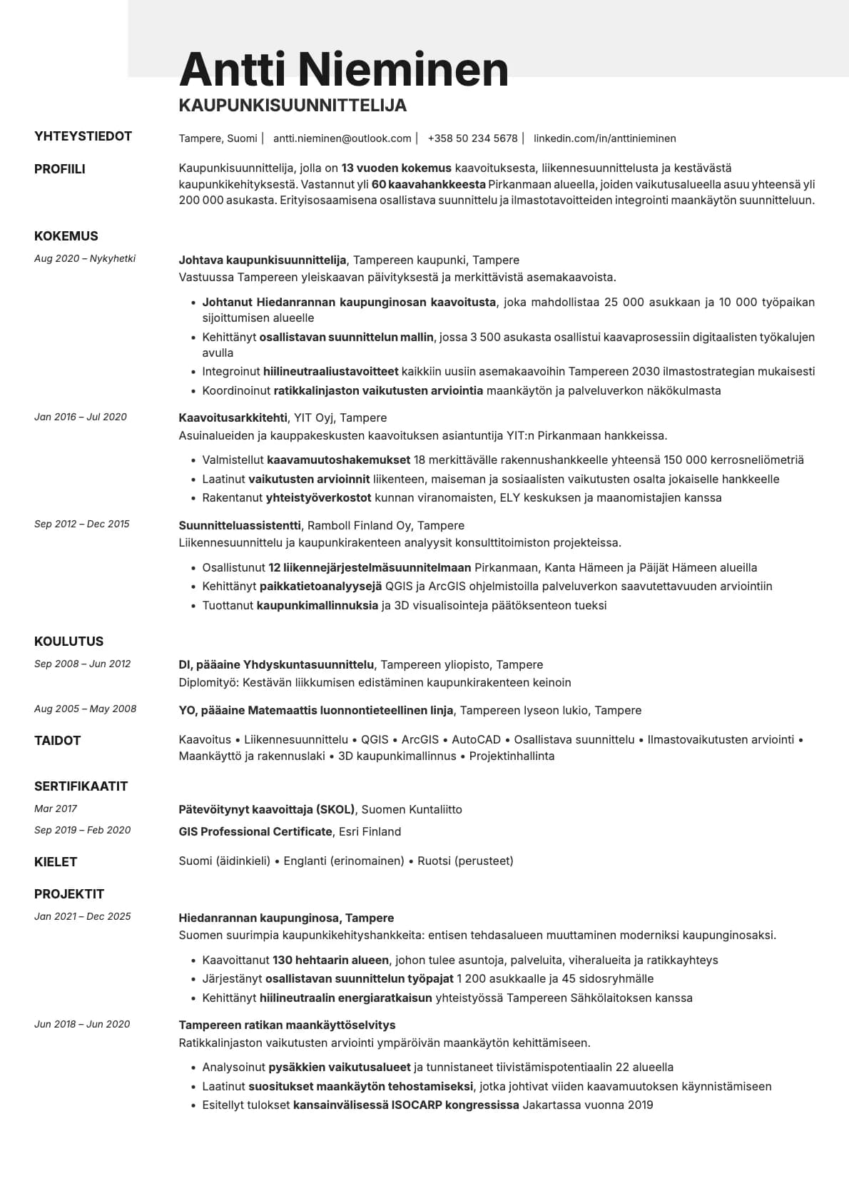 Ivory resume template preview