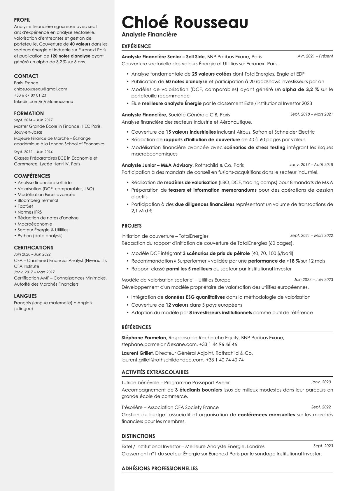 Aurum resume template preview