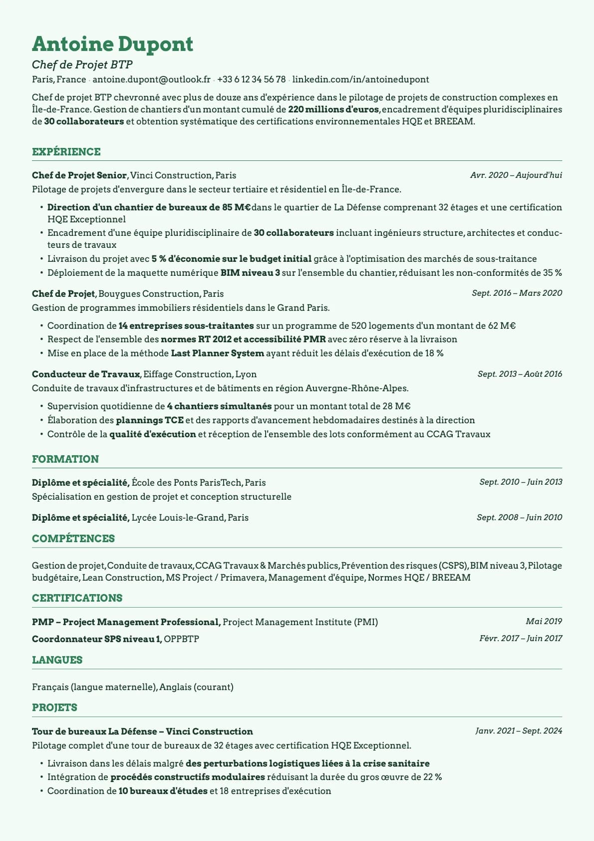 Emerald template preview