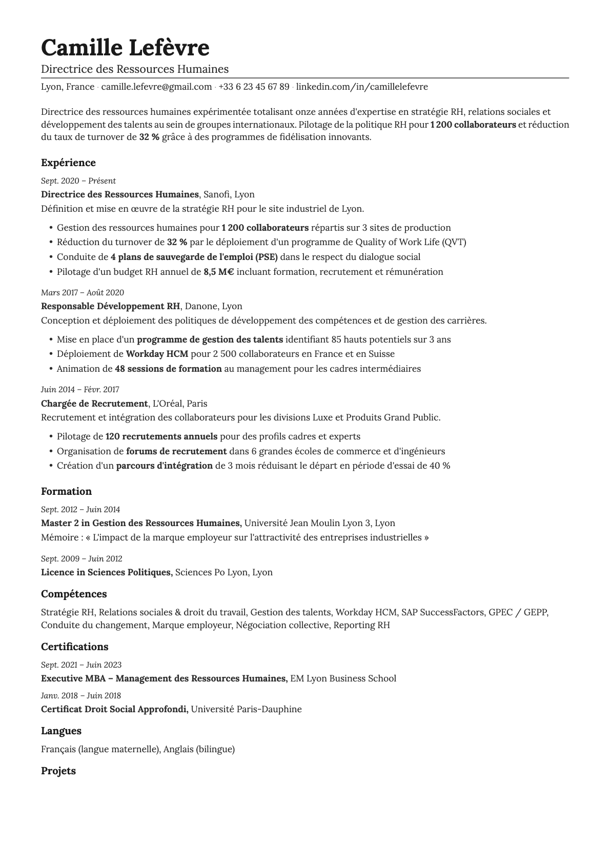 Nickel resume template preview