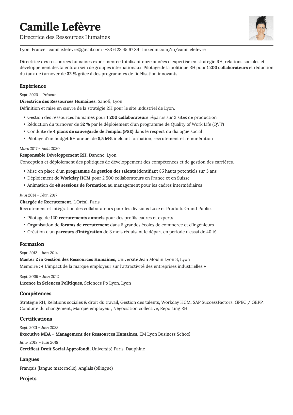 Nickel Photo resume template preview