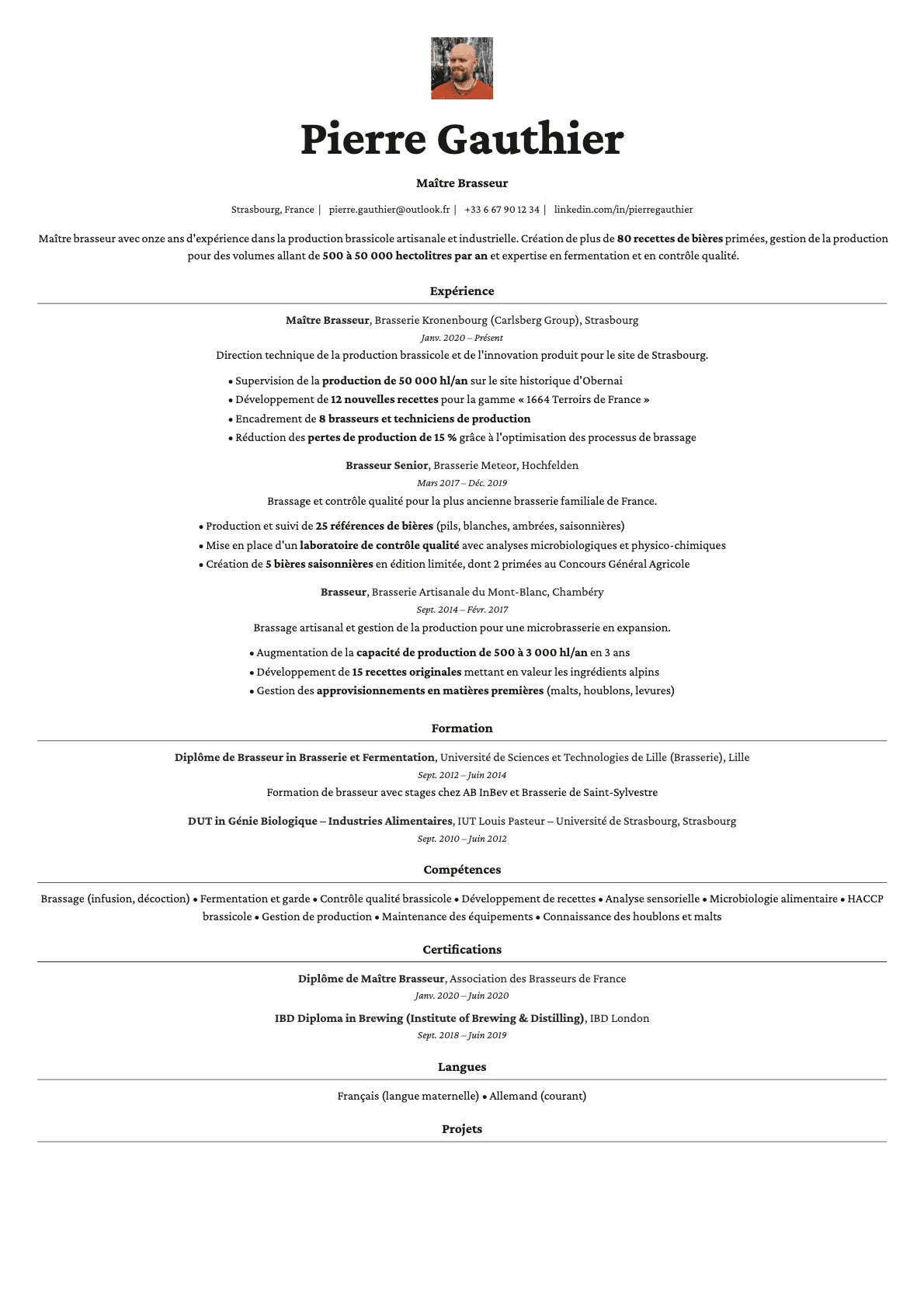 Topaz Photo resume template preview