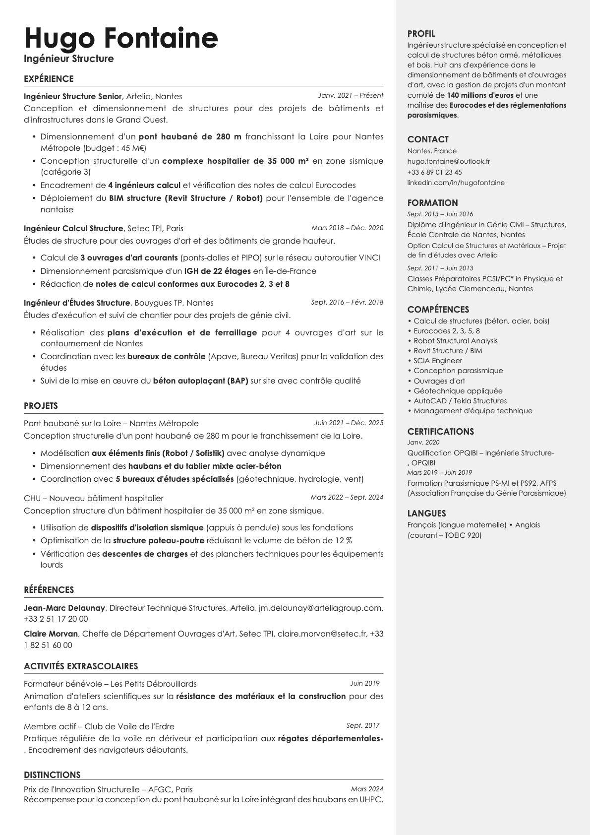 Vanta resume template preview