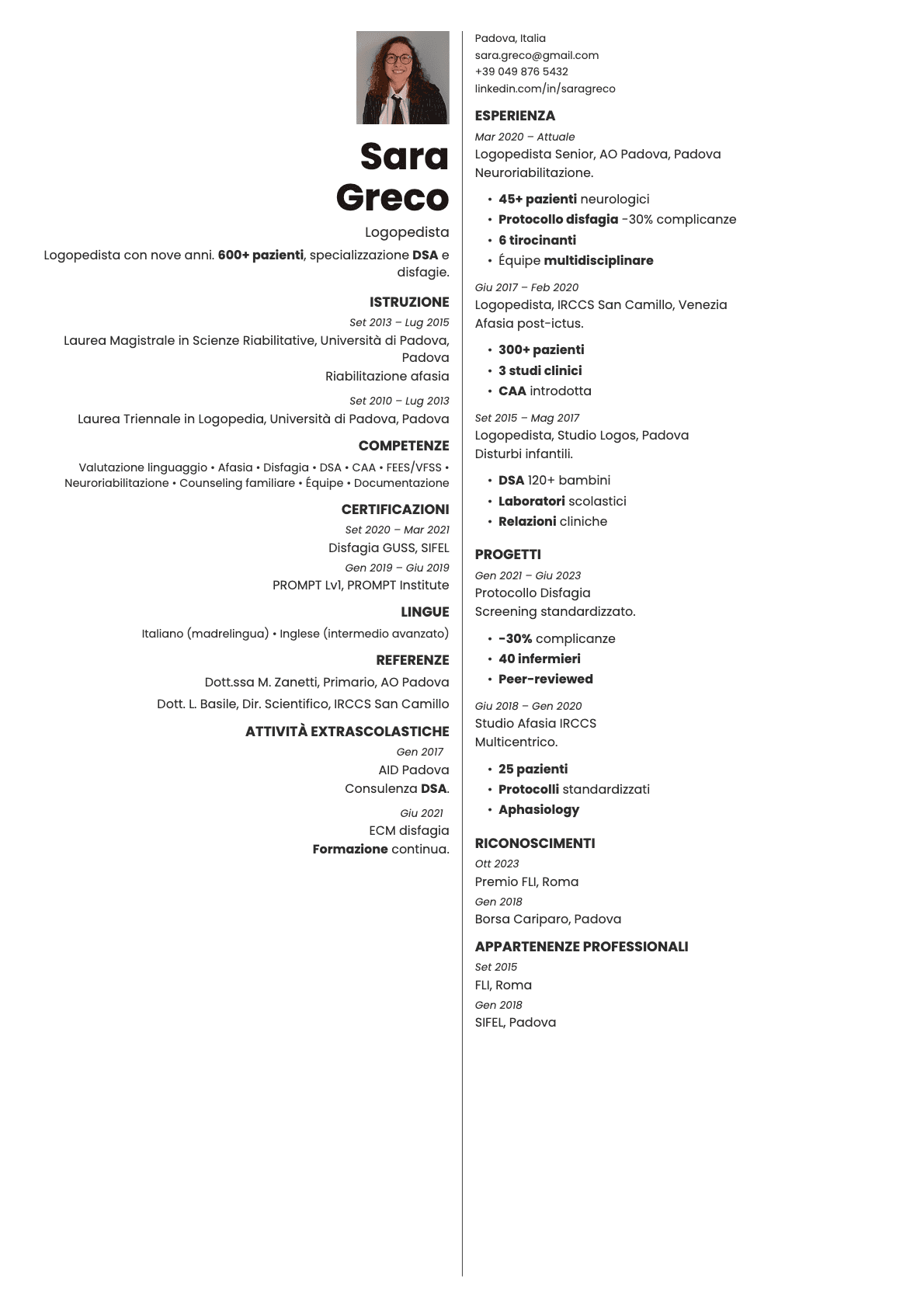 Amber Photo resume template preview