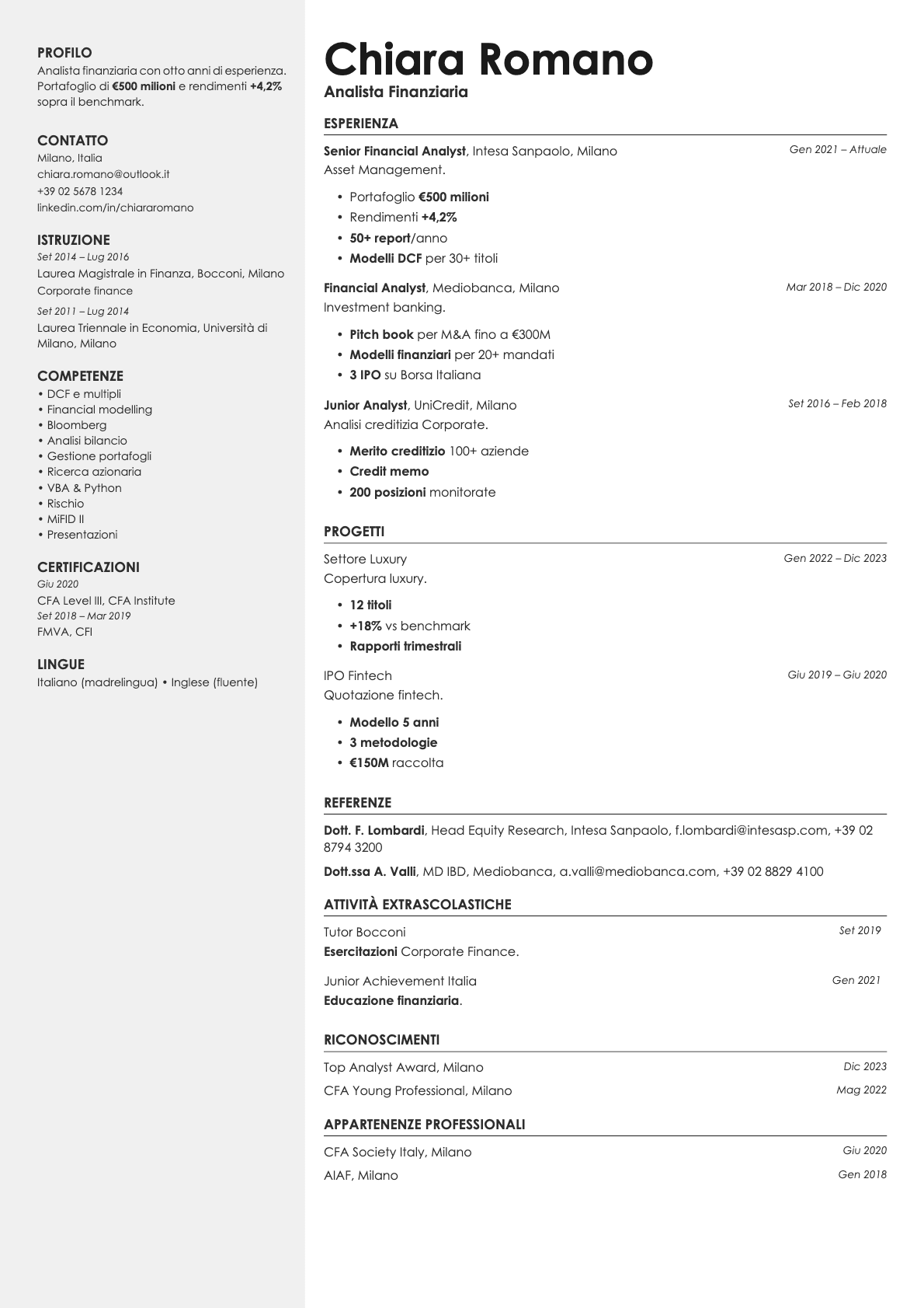 Aurum resume template preview