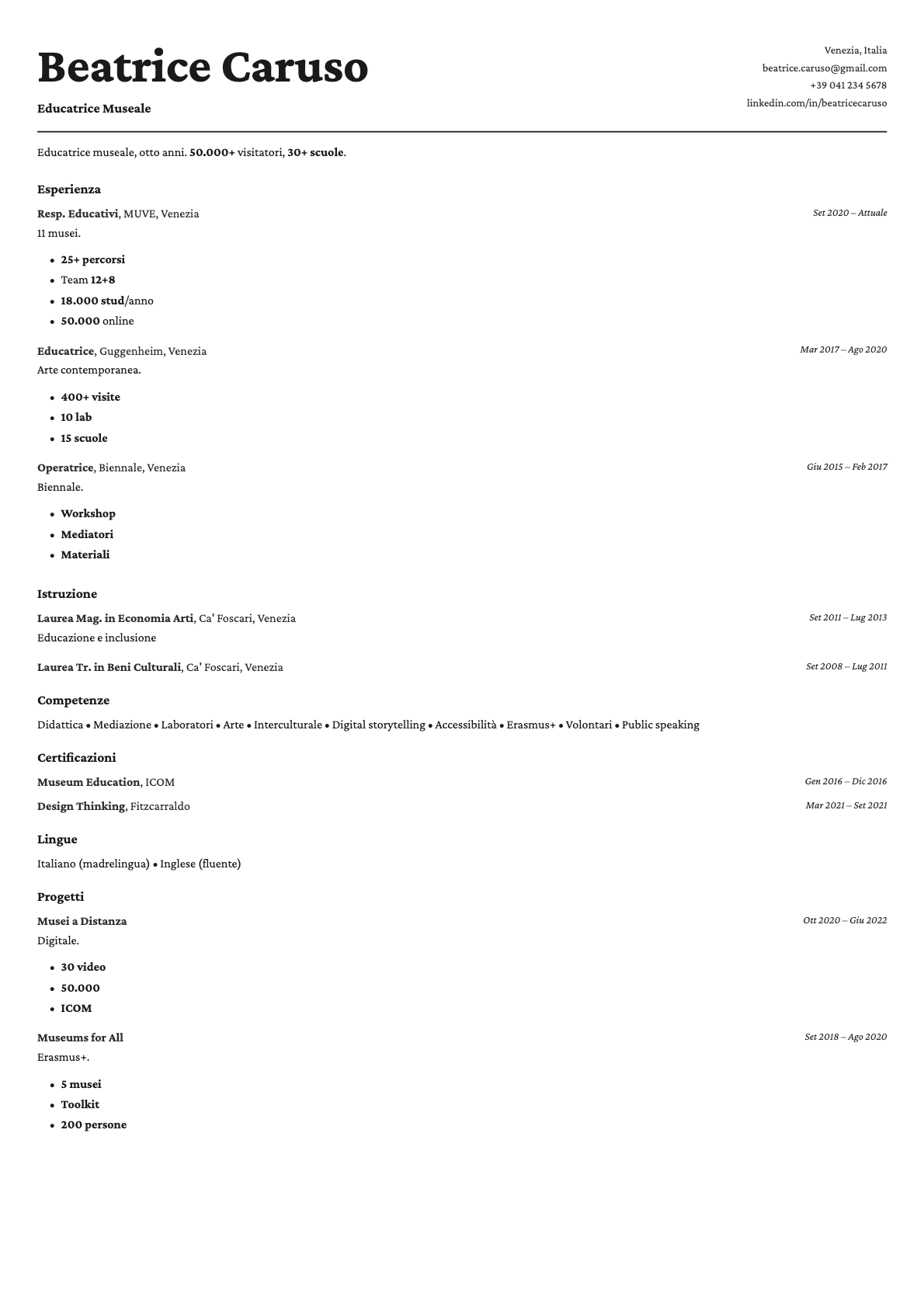 Cobalt resume template preview