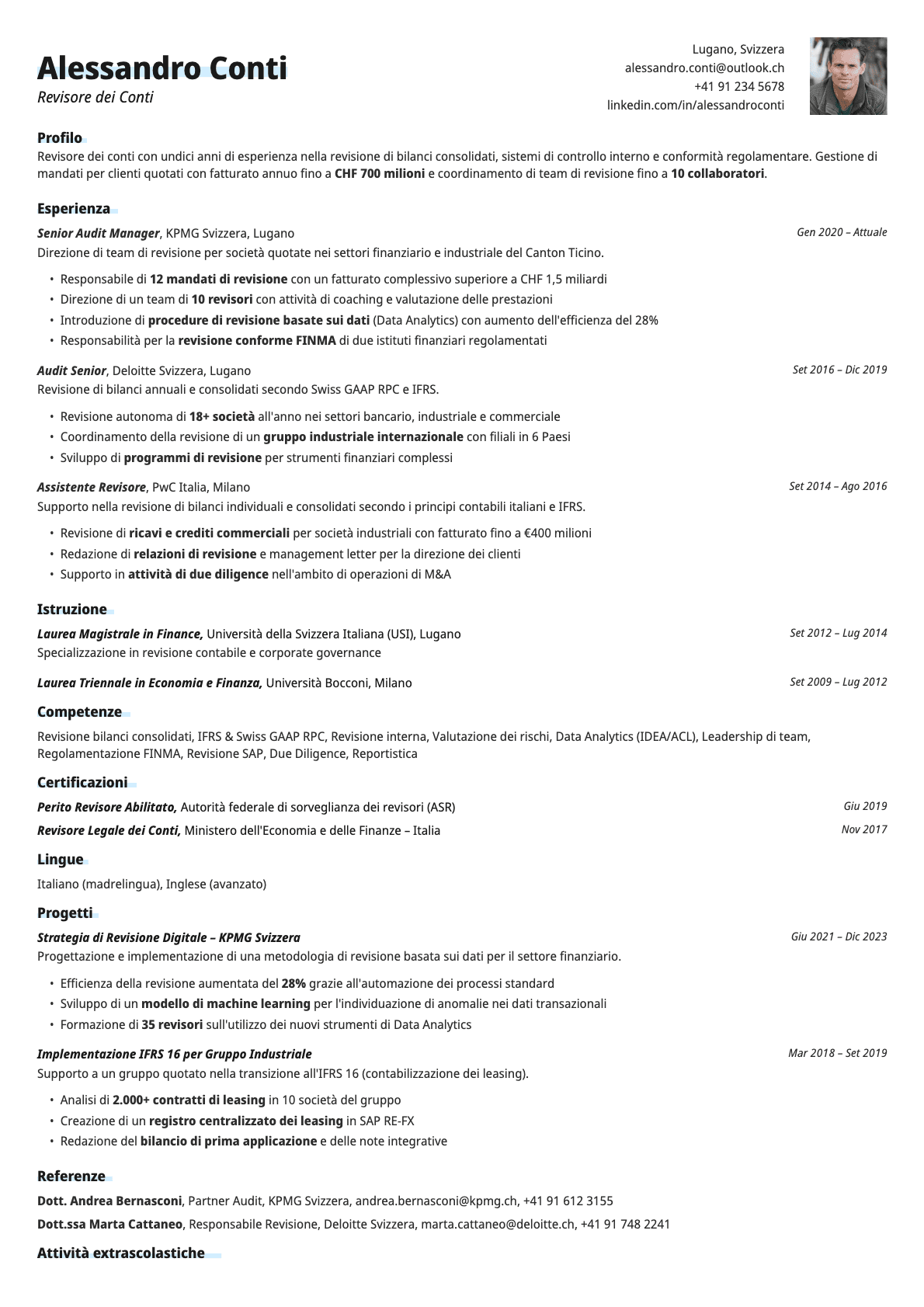 Copper Photo resume template preview