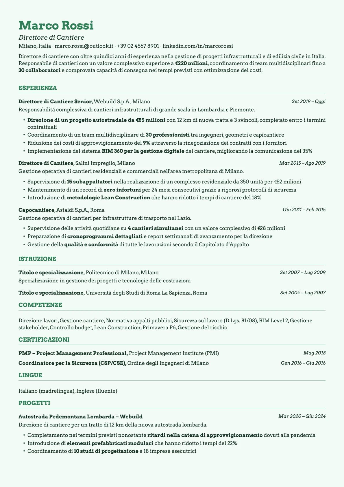 Emerald template preview