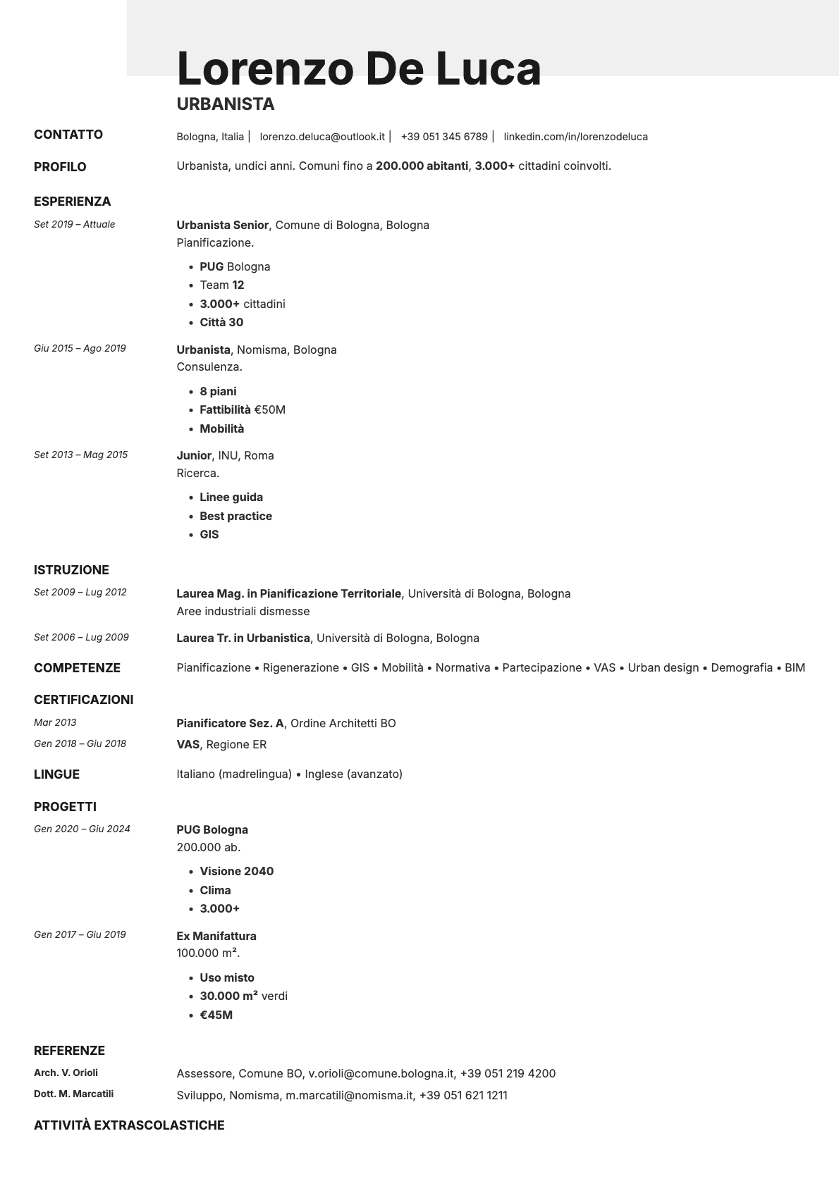 Ivory resume template preview