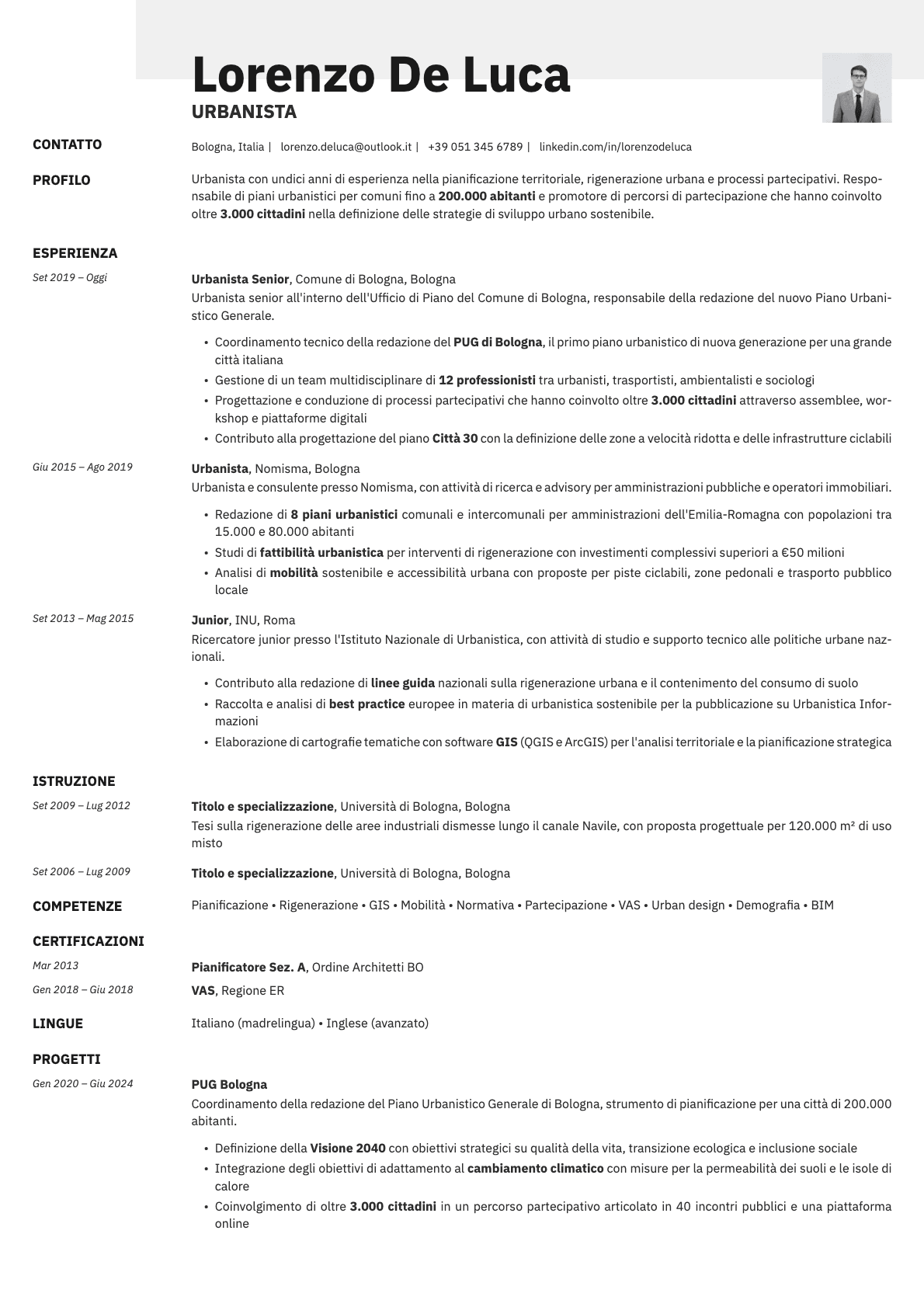 Ivory Photo resume template preview