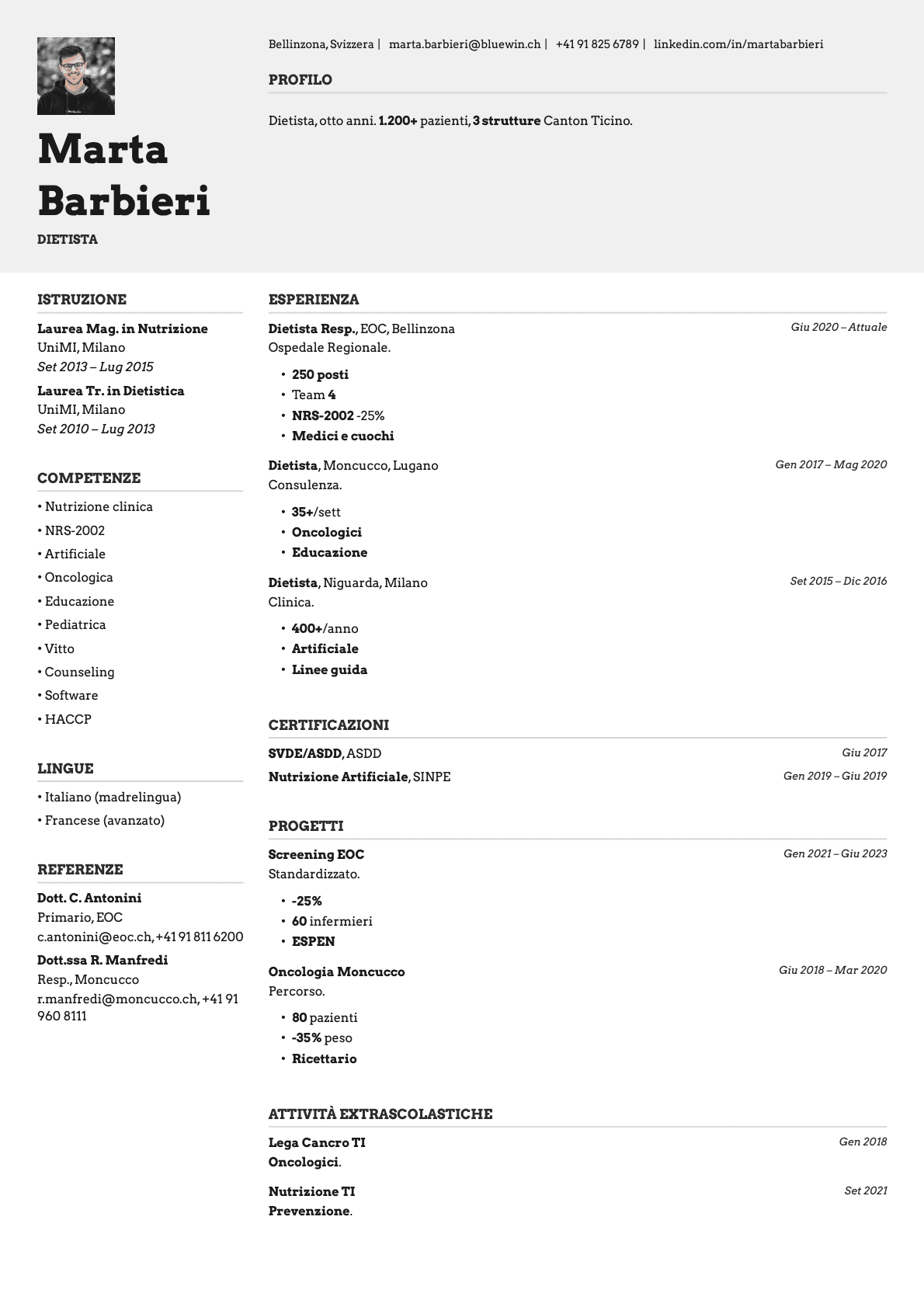 Limestone Photo resume template preview