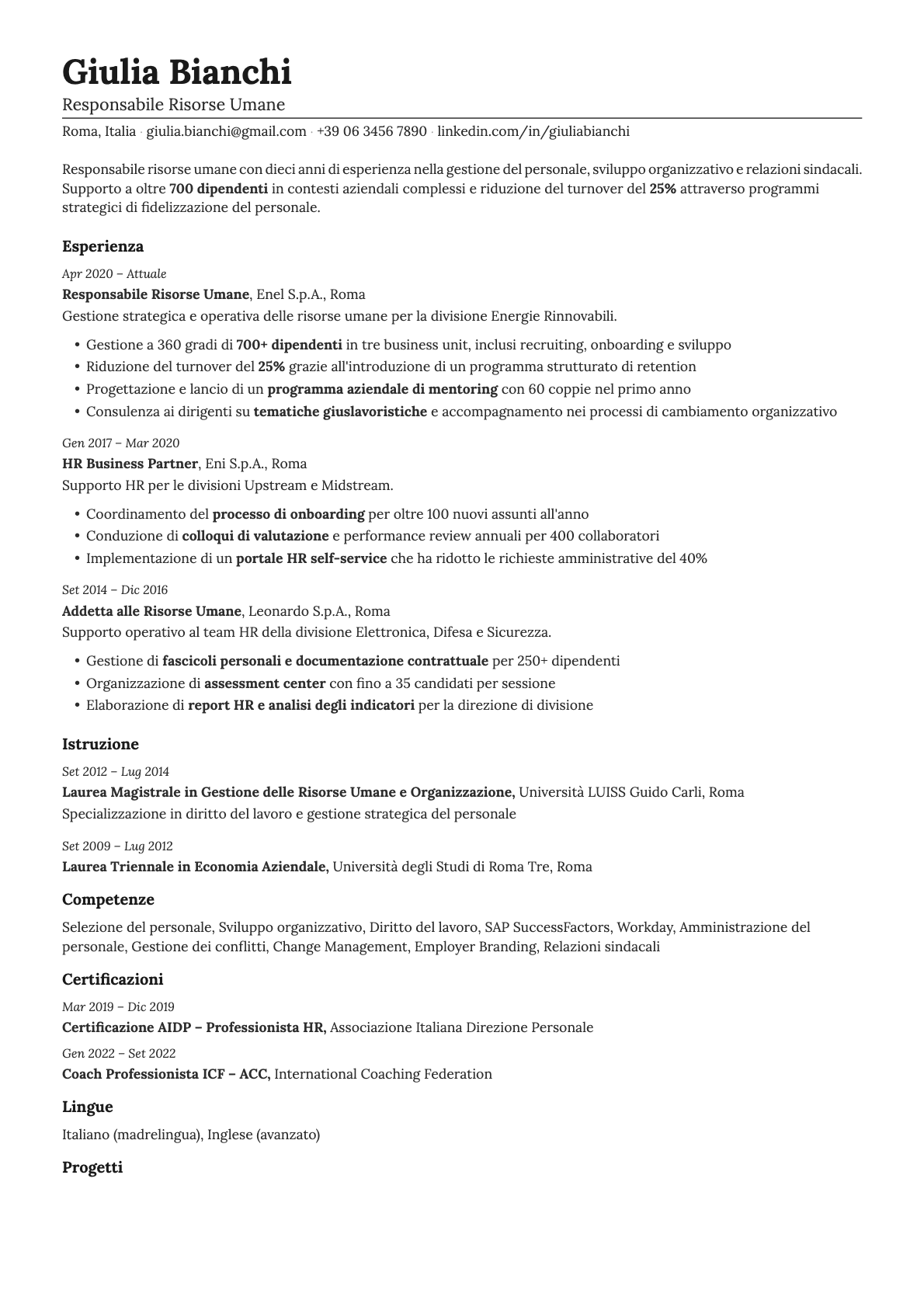 Nickel resume template preview
