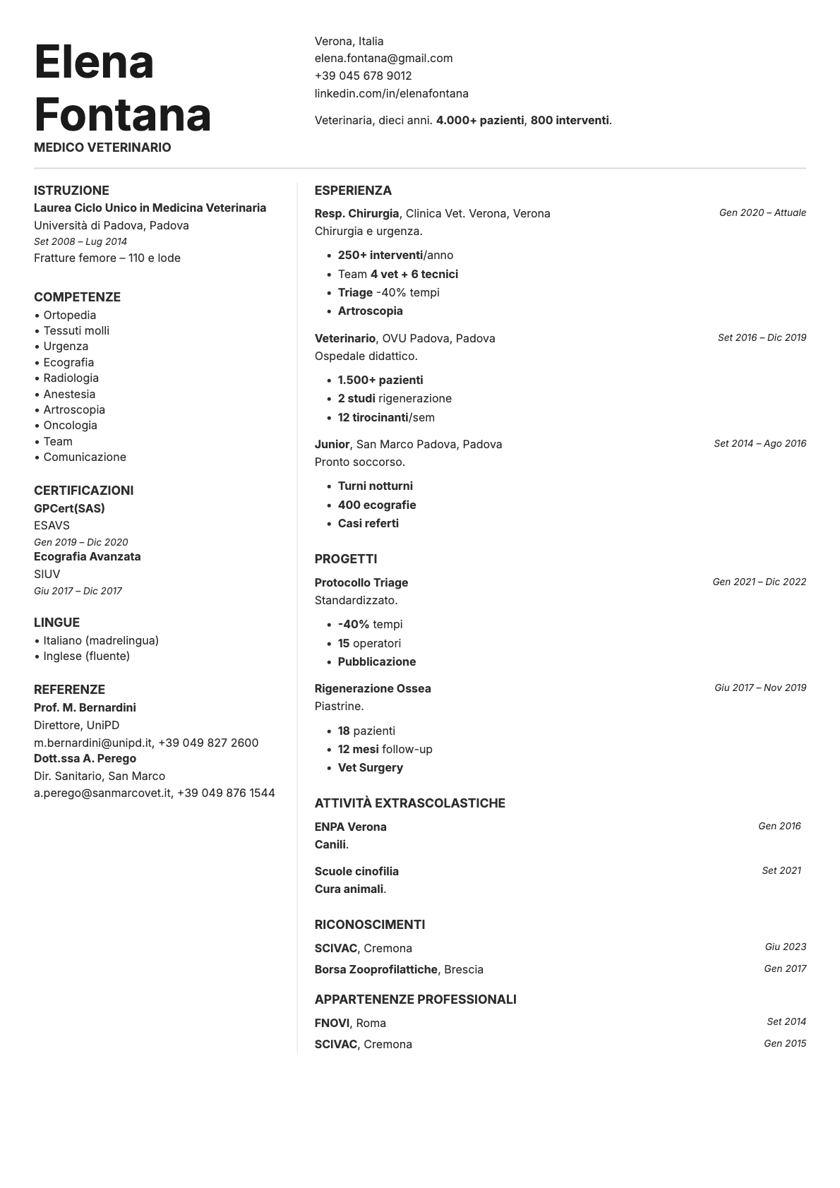 Obsidian resume template preview