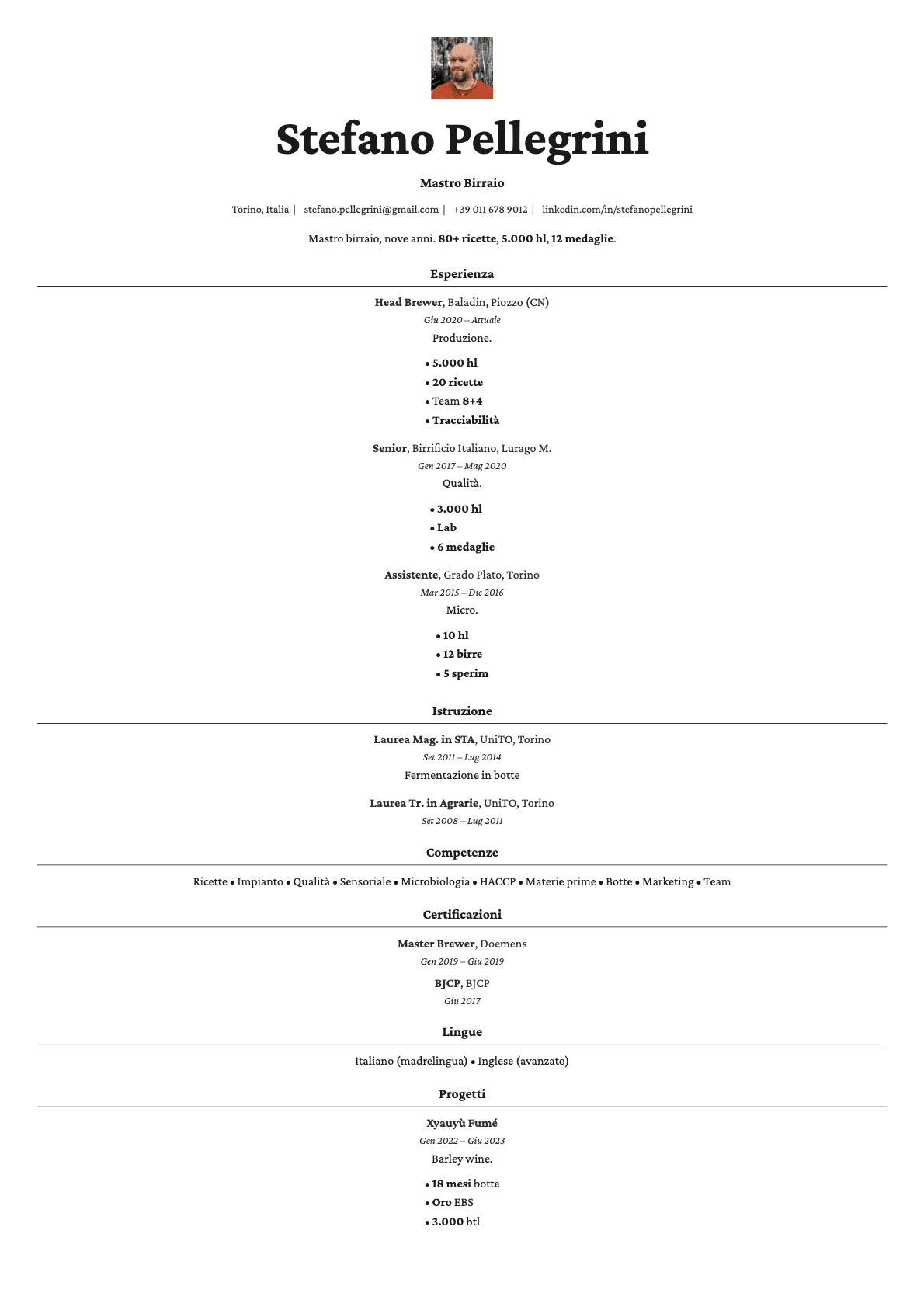 Topaz Photo resume template preview