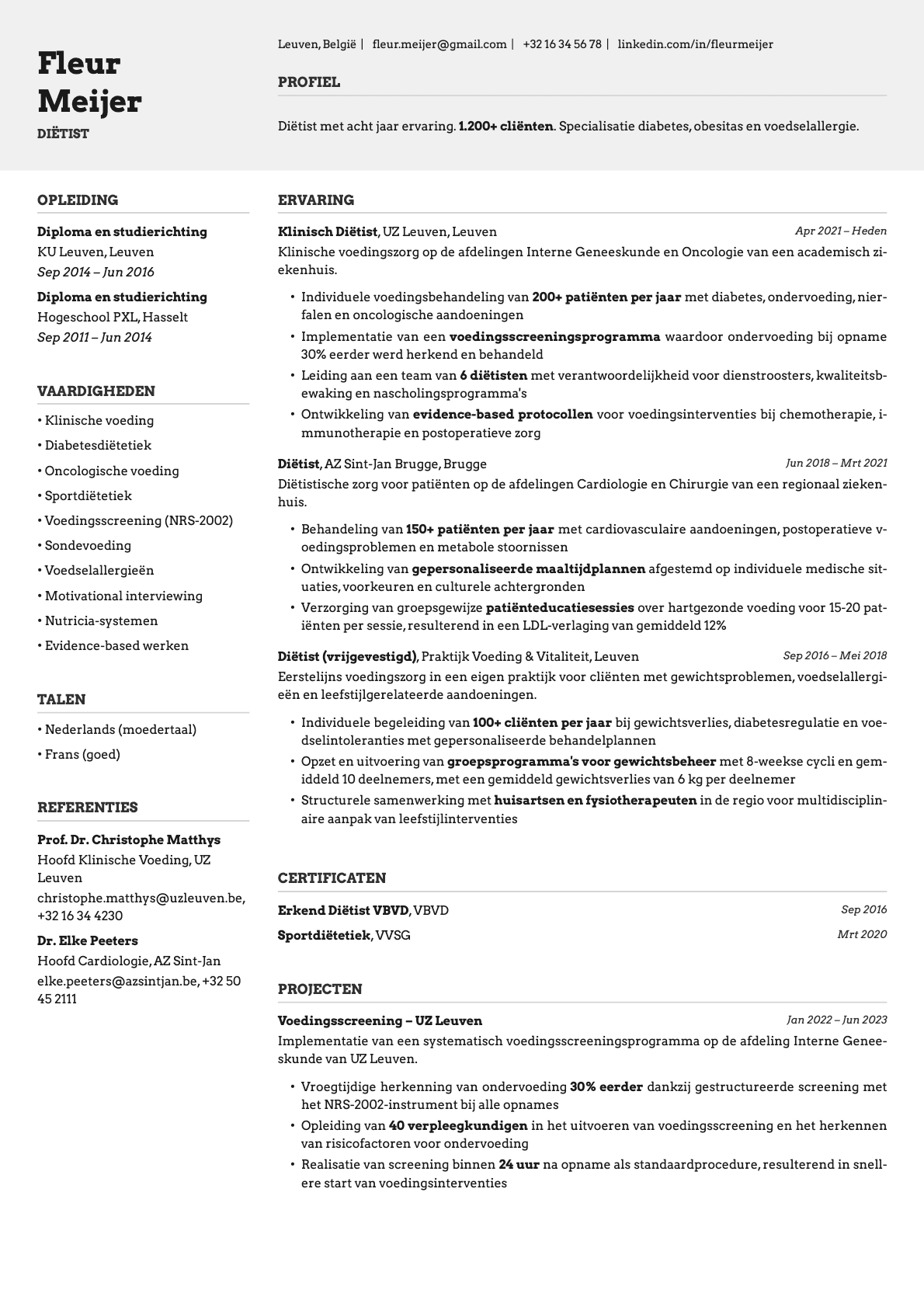 Limestone resume template preview