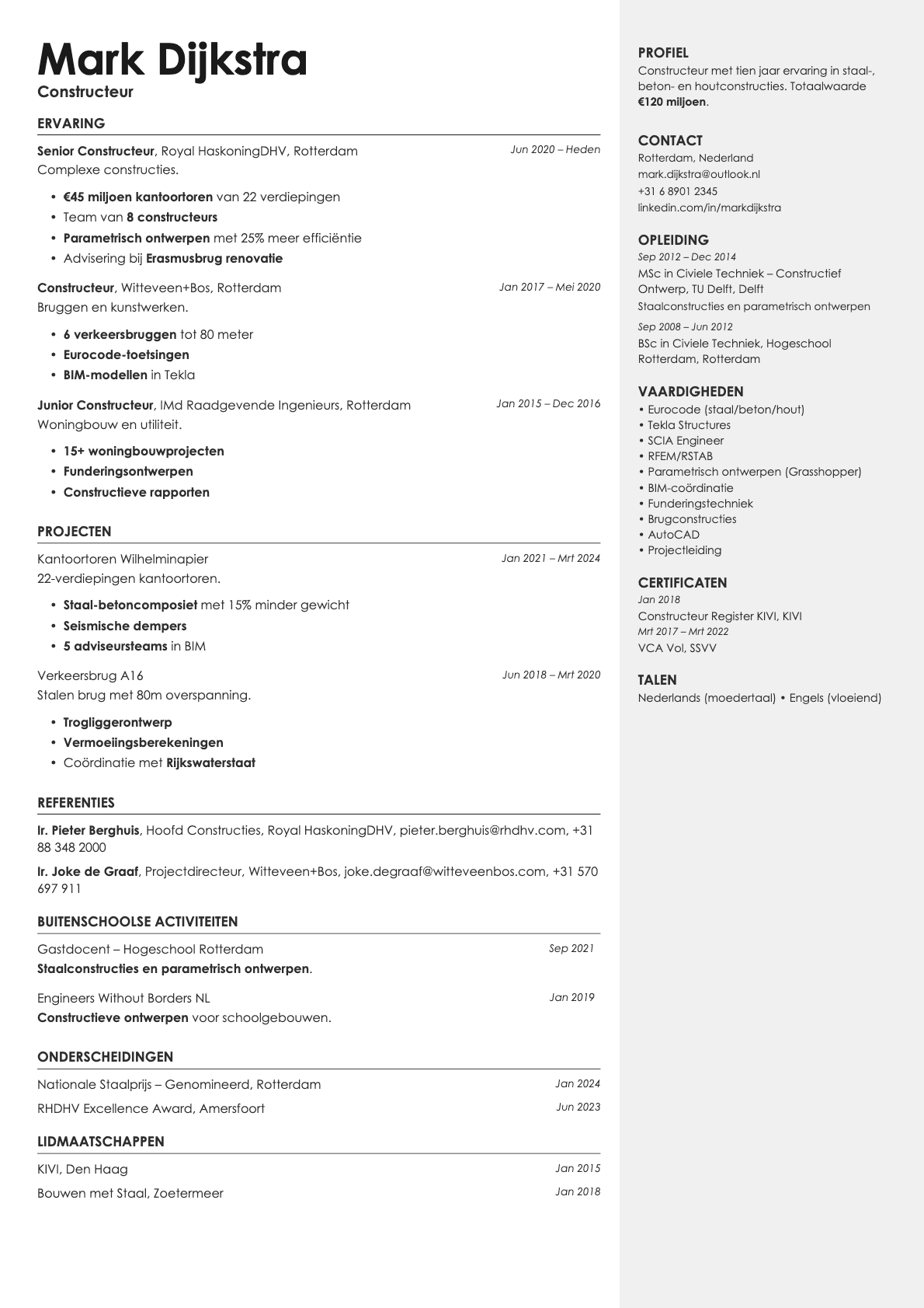Vanta resume template preview