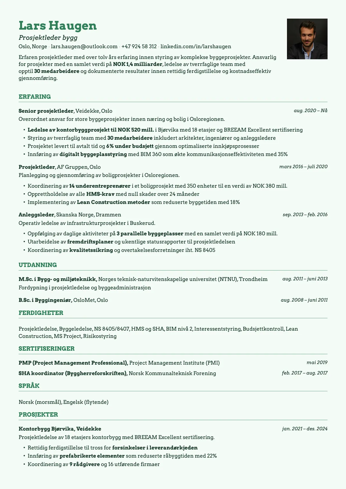 Emerald template preview