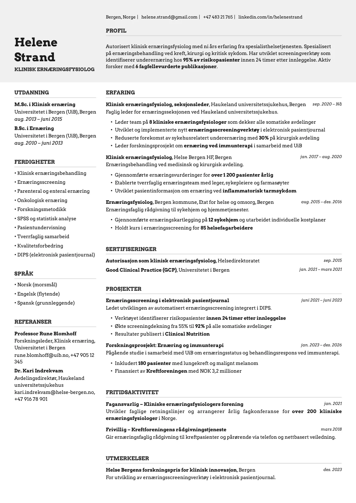 Limestone resume template preview