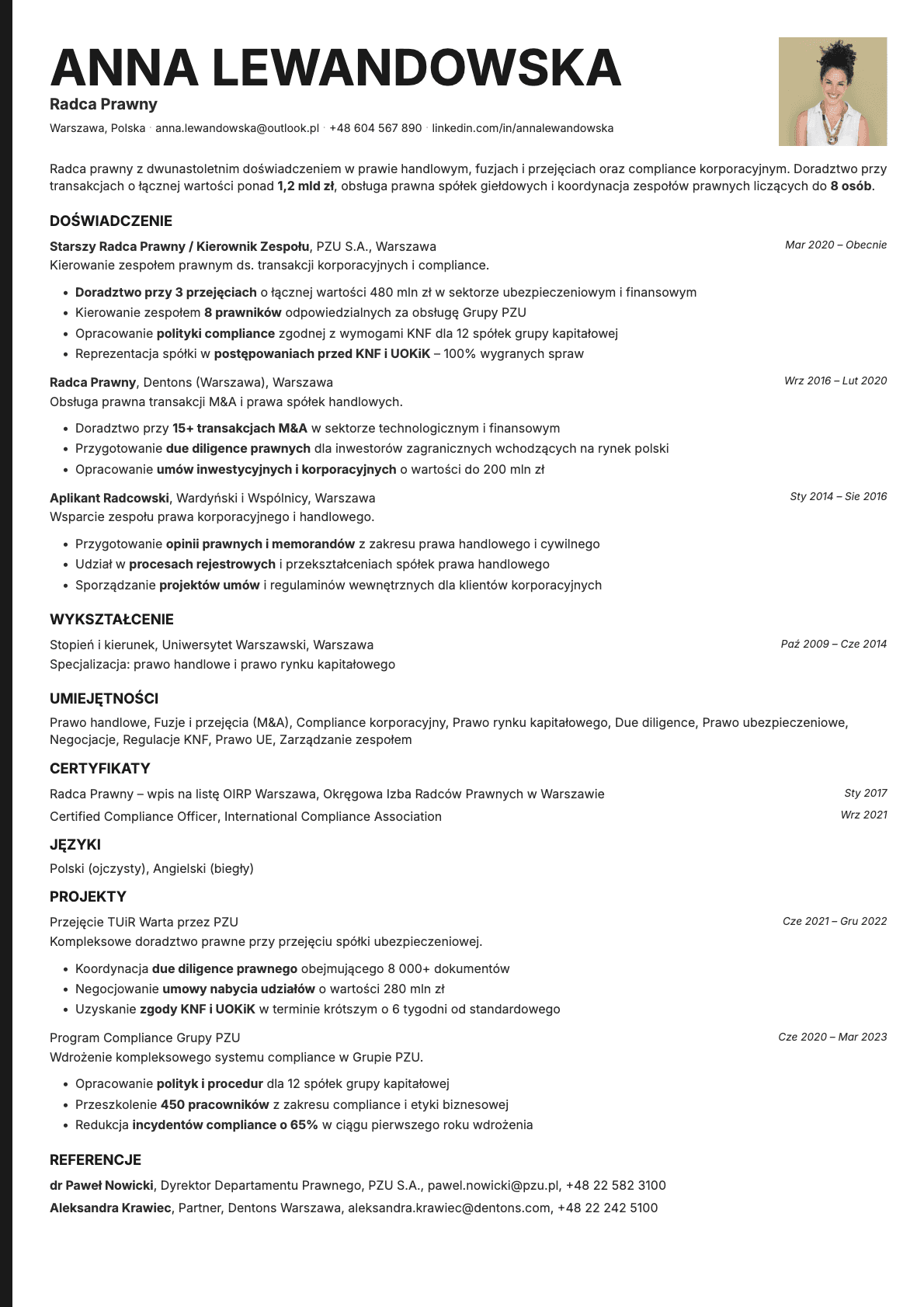 Bold Edge Photo resume template preview