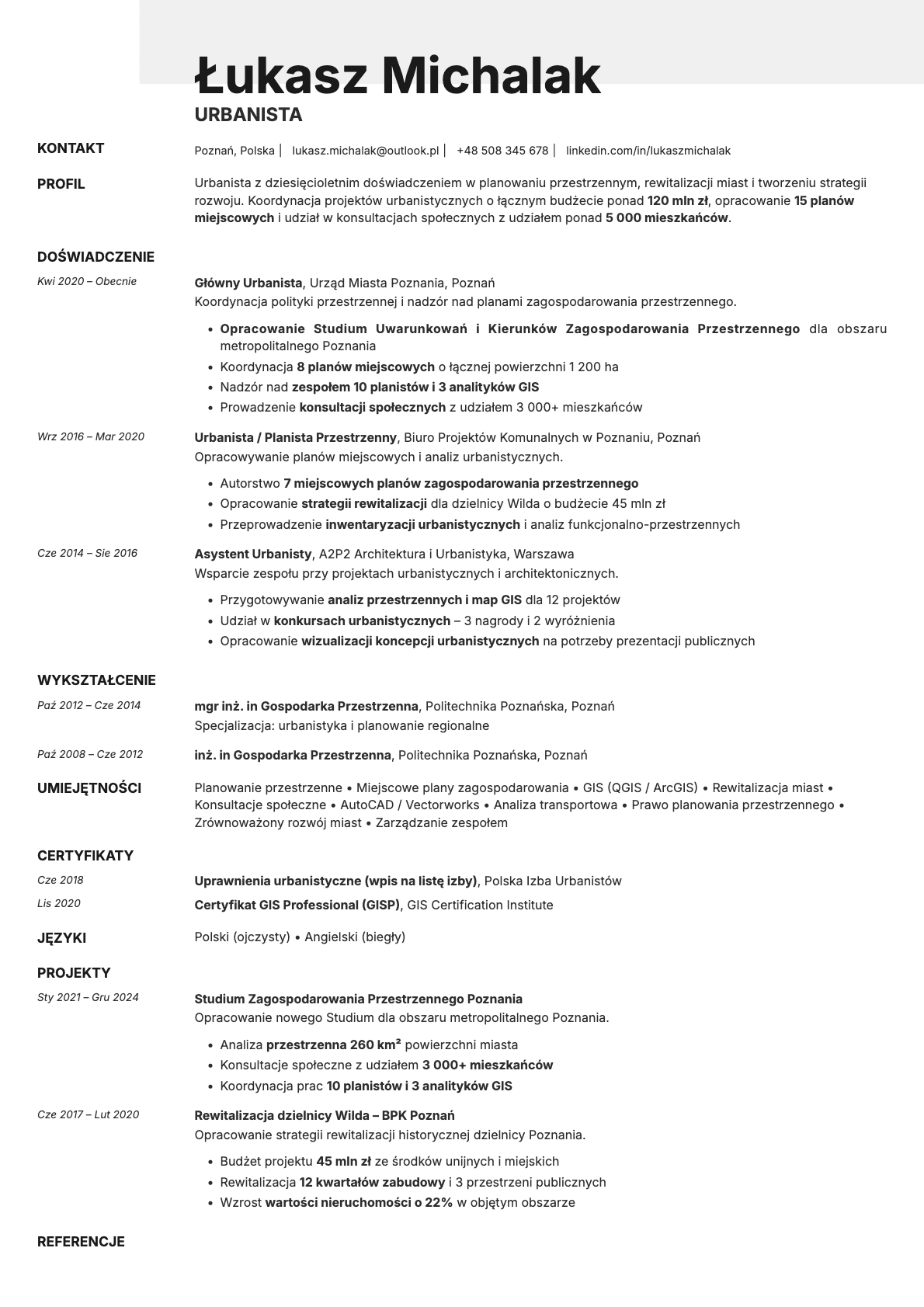 Ivory resume template preview