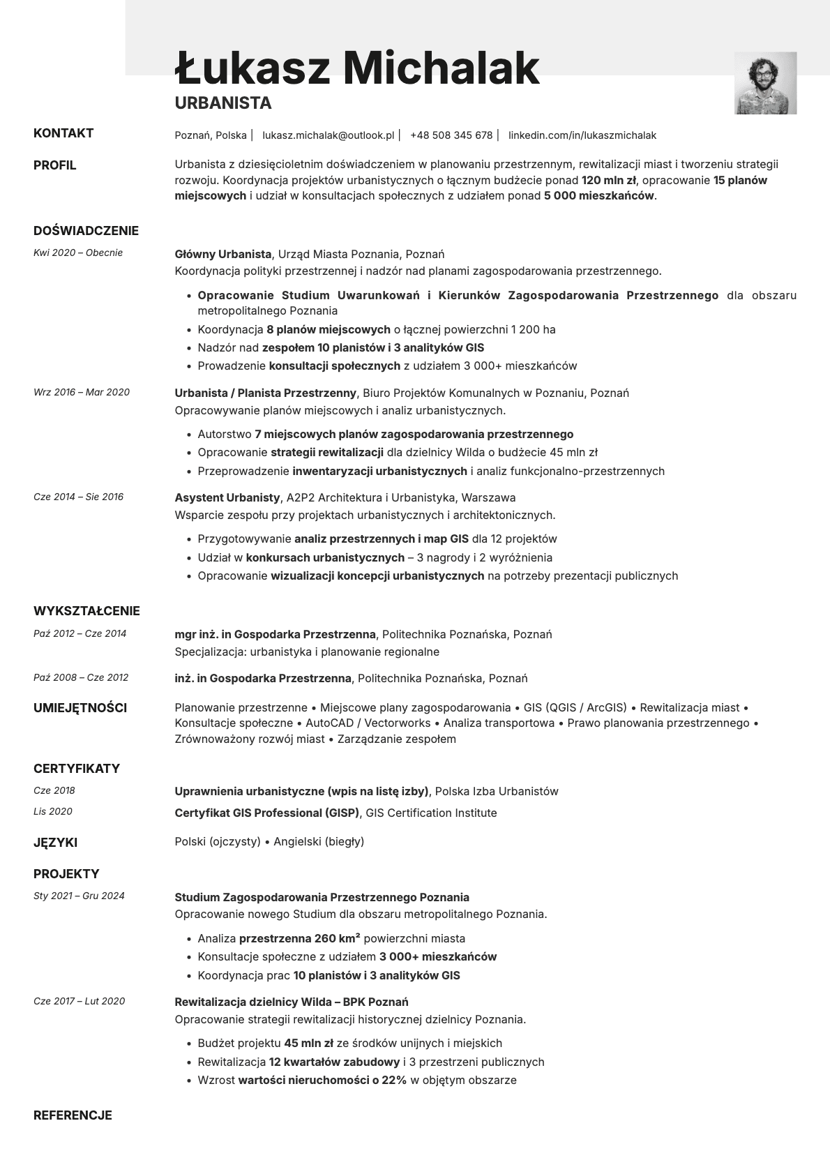 Ivory Photo resume template preview