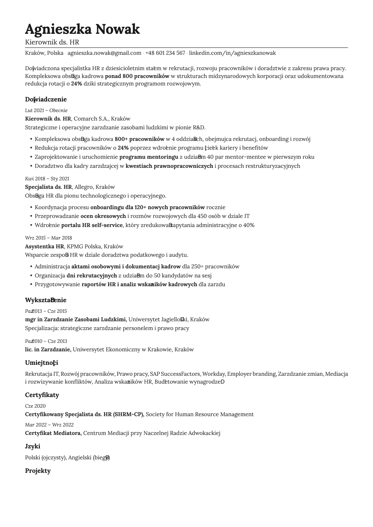 Nickel resume template preview