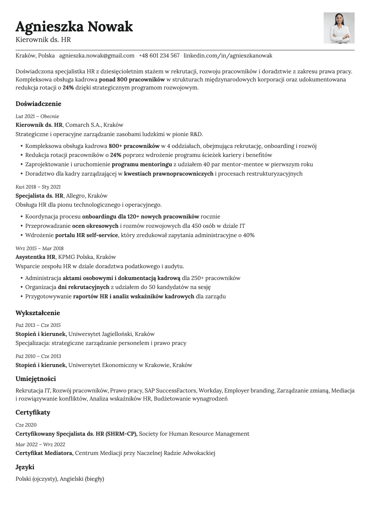 Nickel Photo resume template preview